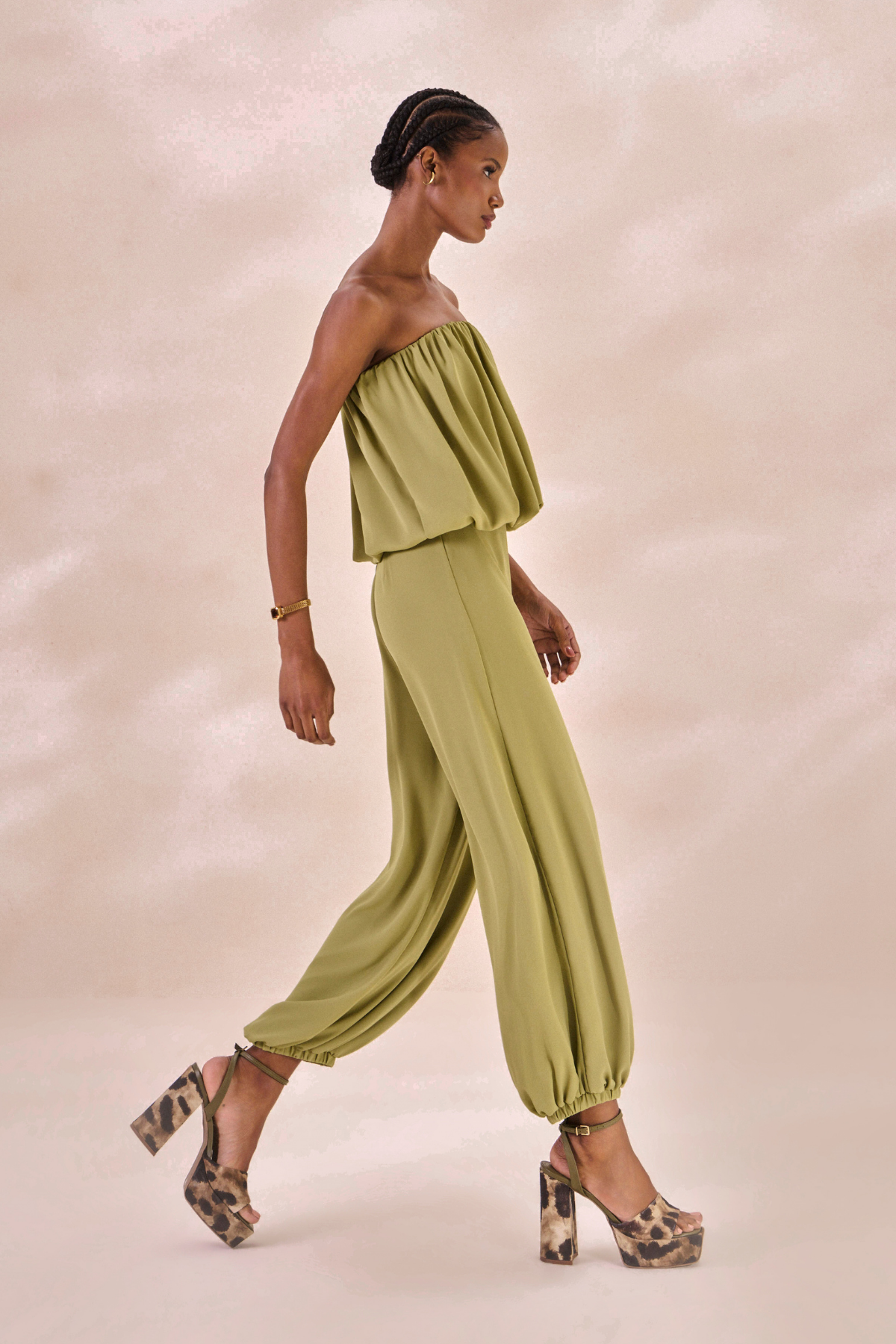 Calça Chiffon Camille Verde Alecrim