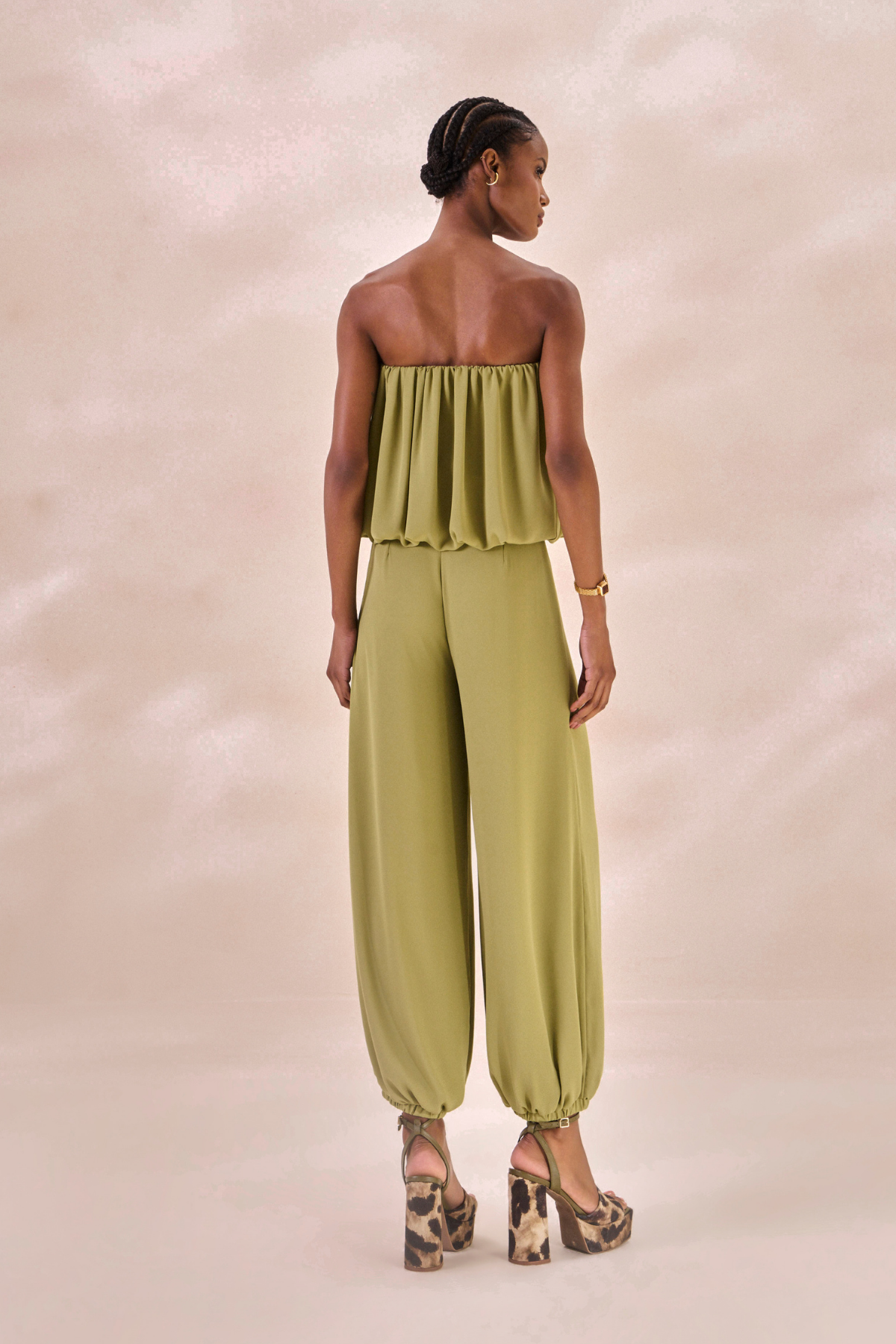 Calça Chiffon Camille Verde Alecrim