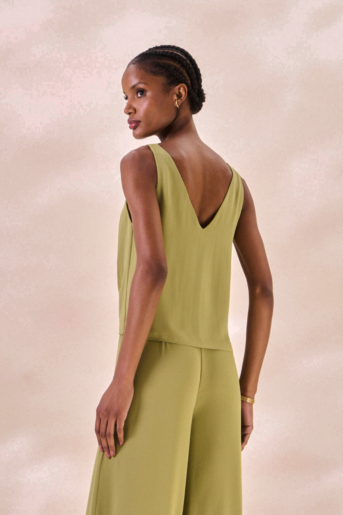 Regata Chiffon Camille Verde Alecrim