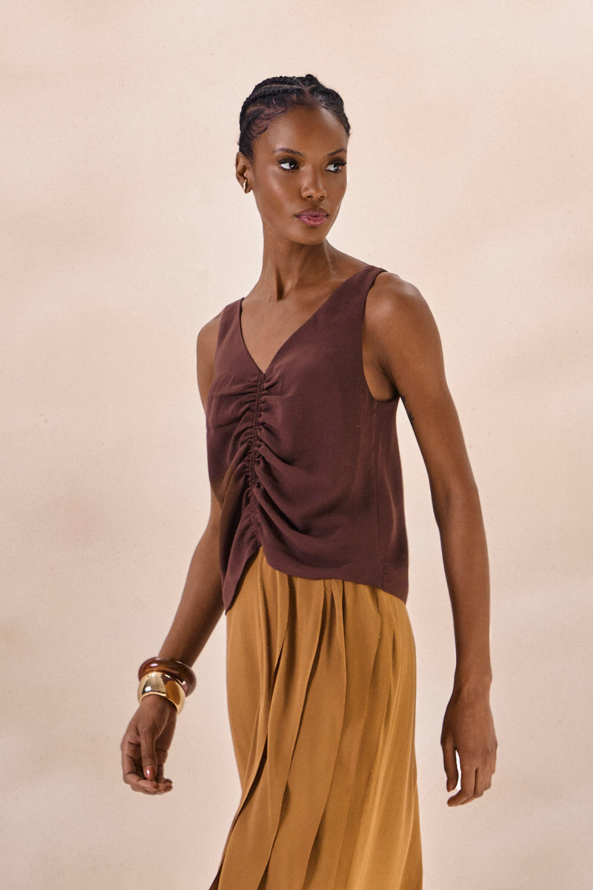 Regata Chiffon Camille Marrom