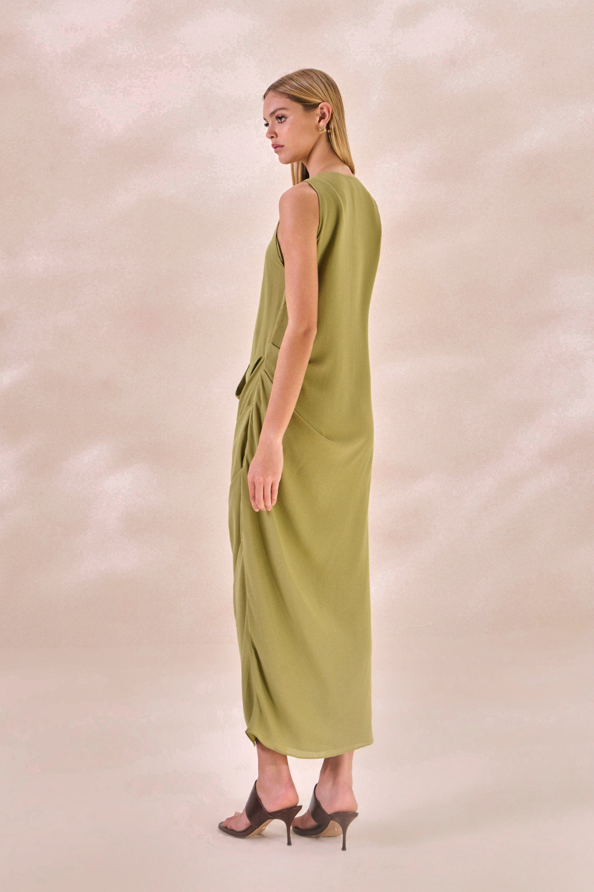 Vestido Chiffon Camille Verde Alecrim