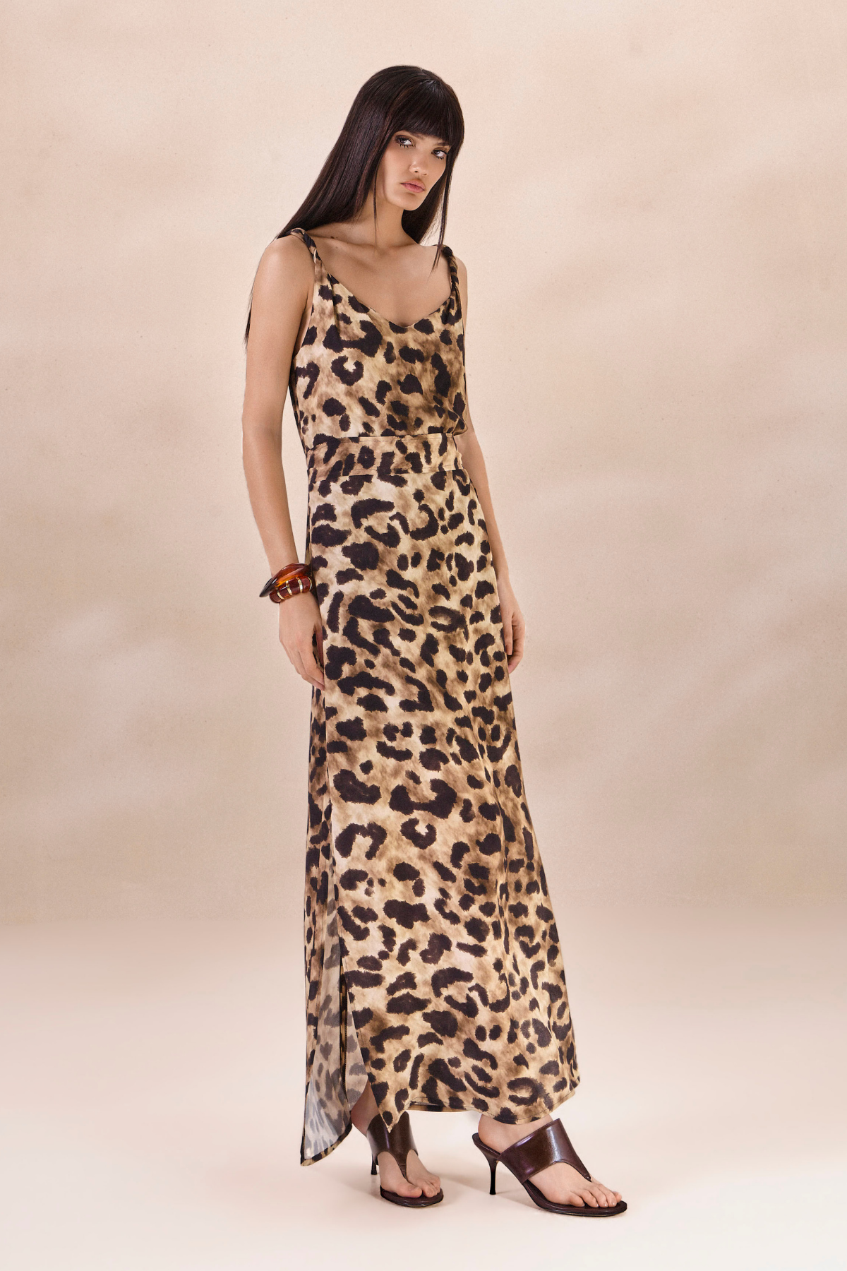 Vestido Viscose Lea Estampa Onça