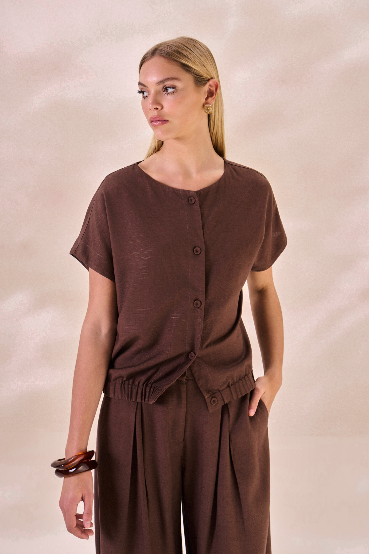 Blusa Oceane Marrom