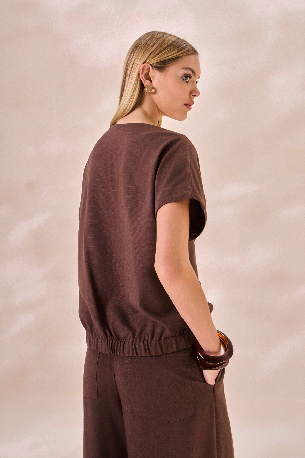 Blusa Oceane Marrom