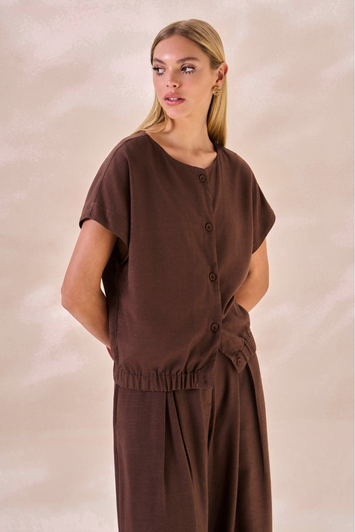 Blusa Oceane Marrom