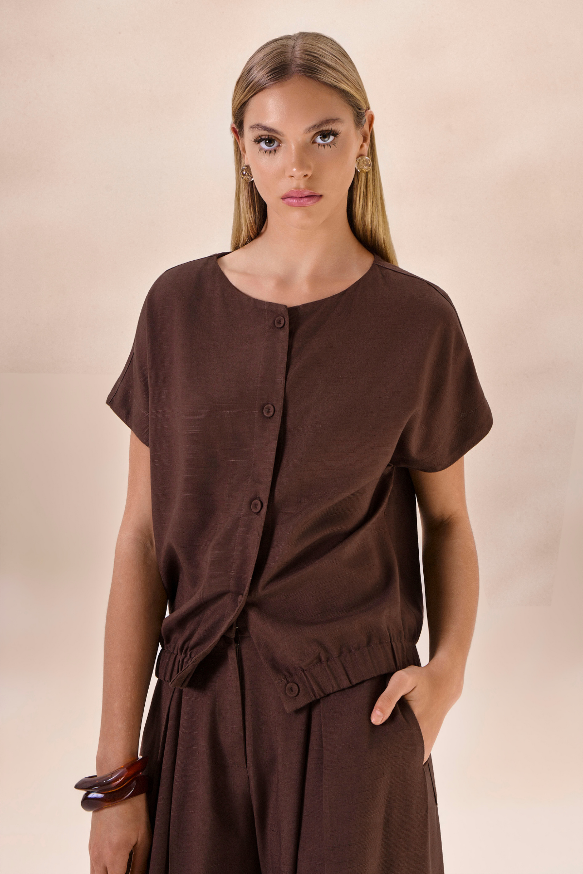 Blusa Oceane Marrom