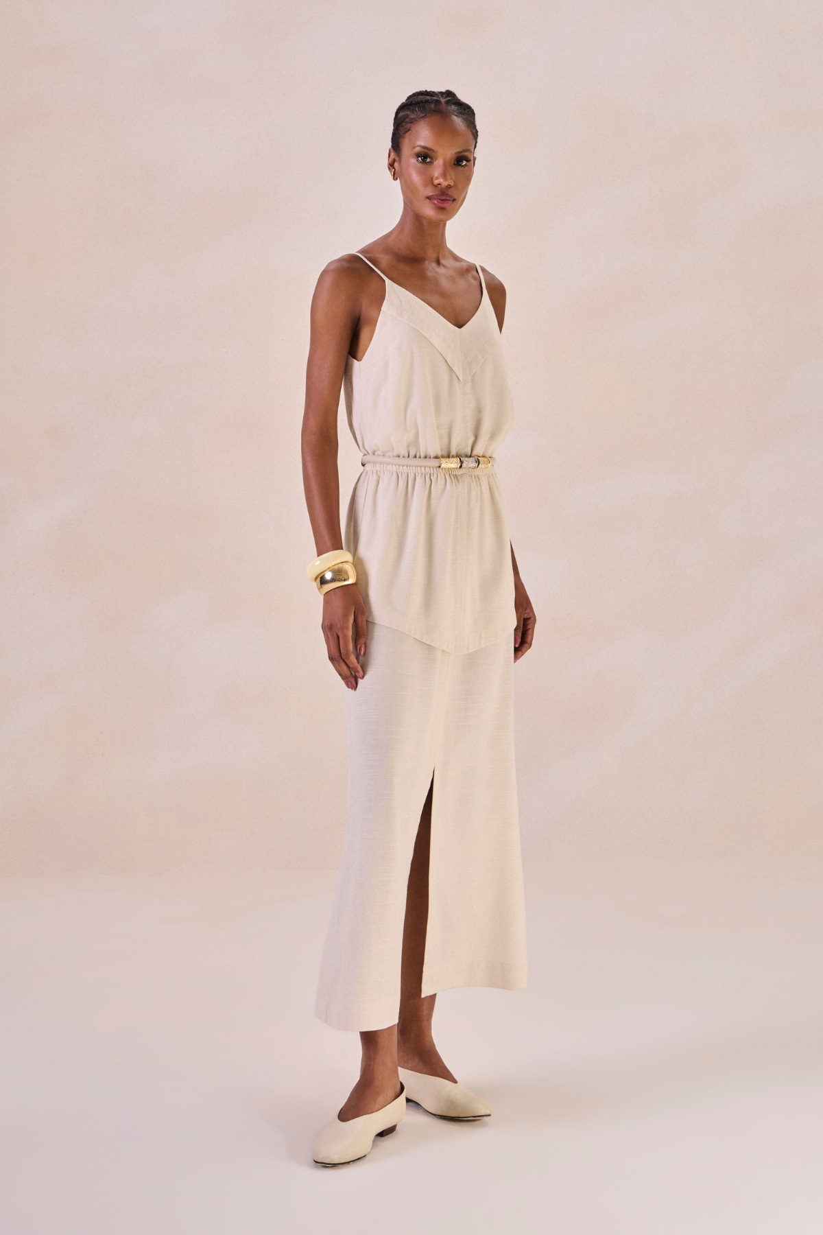 Vestido Oceane Areia