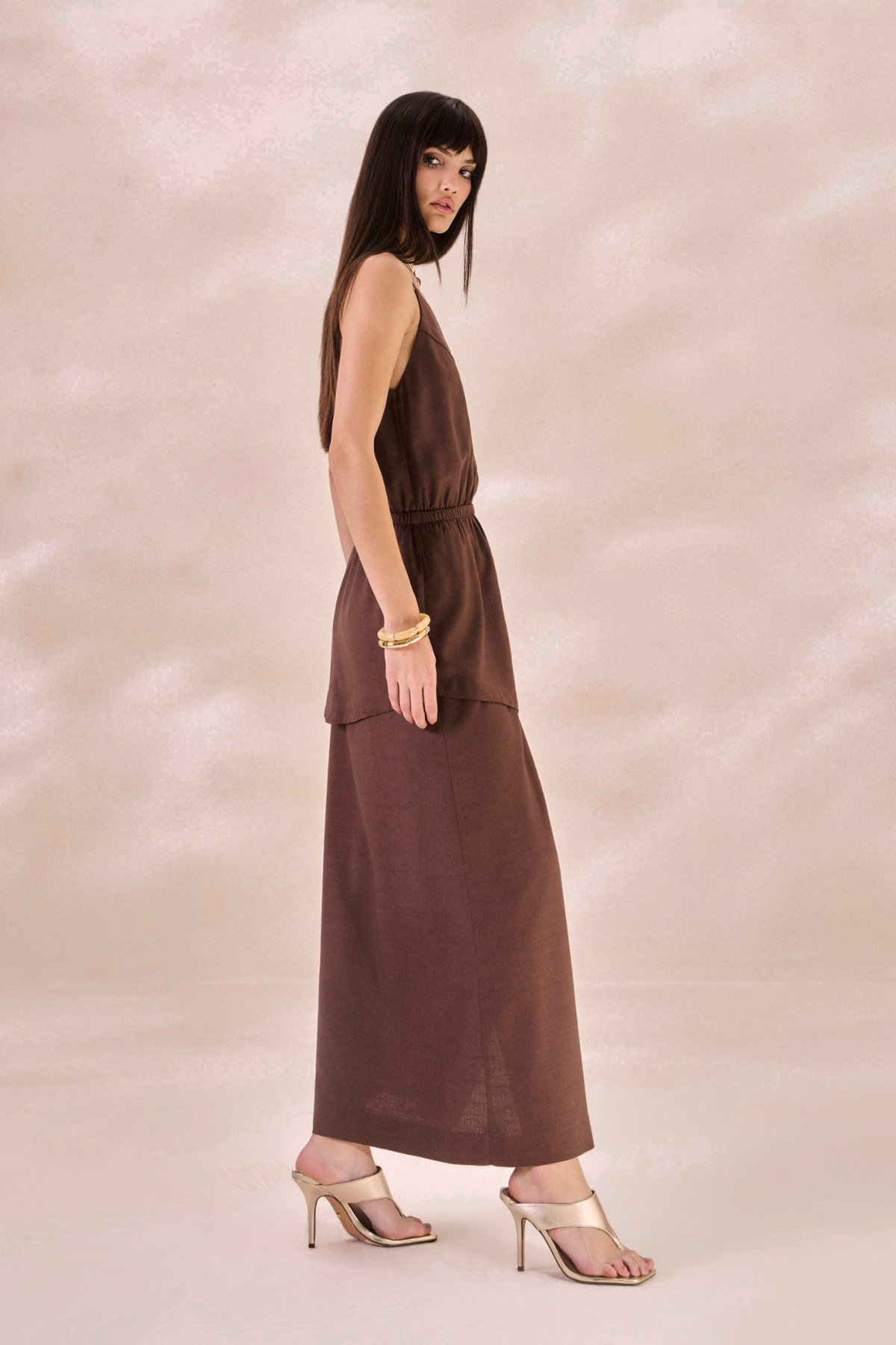 Vestido Oceane Marrom