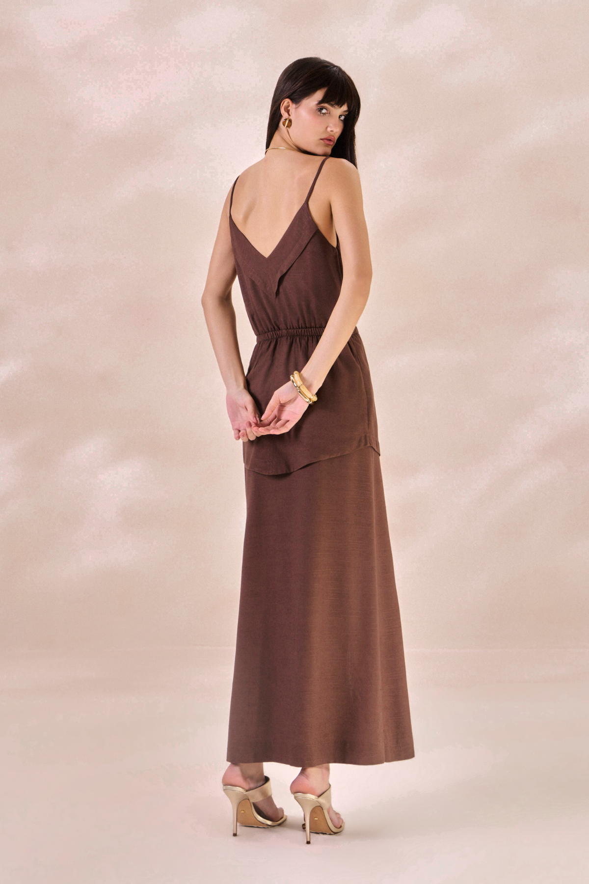 Vestido Oceane Marrom