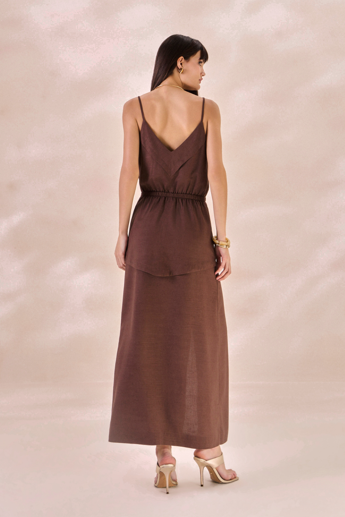 Vestido Oceane Marrom
