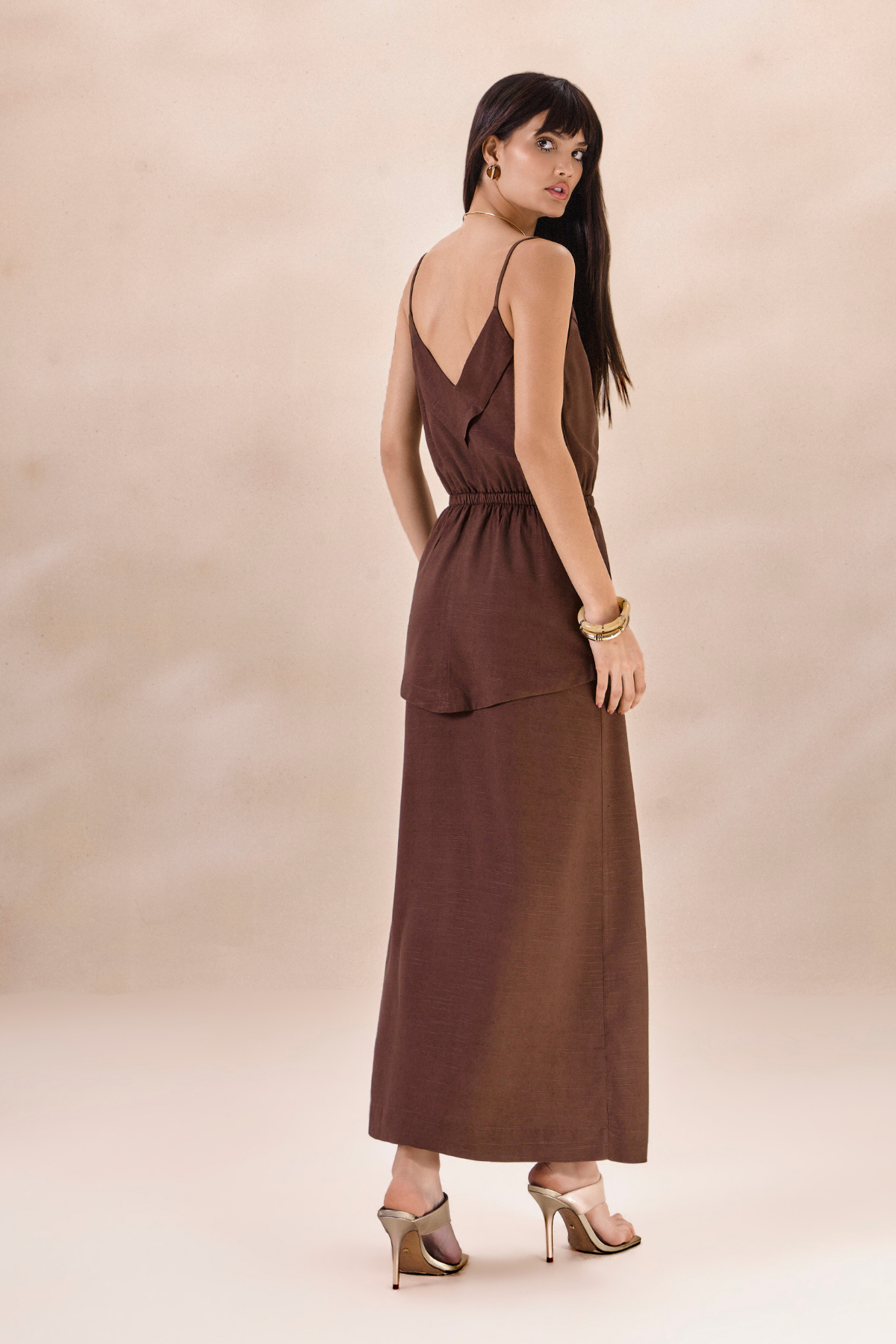 Vestido Oceane Marrom