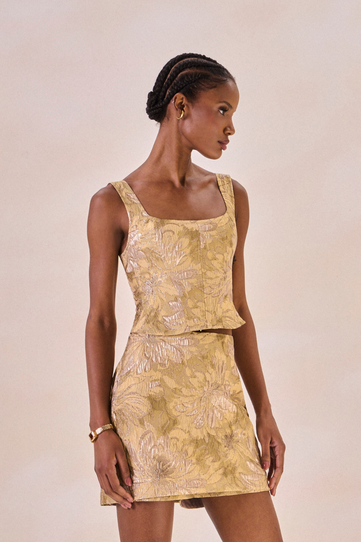 Corset Jacquard Angelique Bege