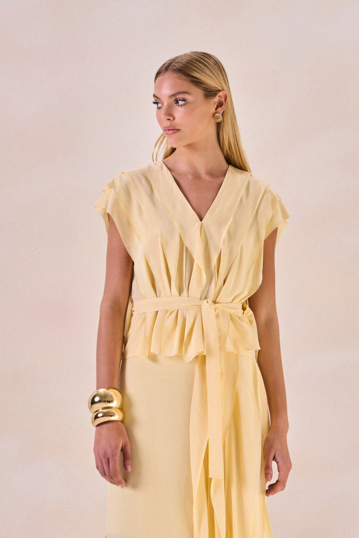 Blusa Waves Margot Amarelo Pó