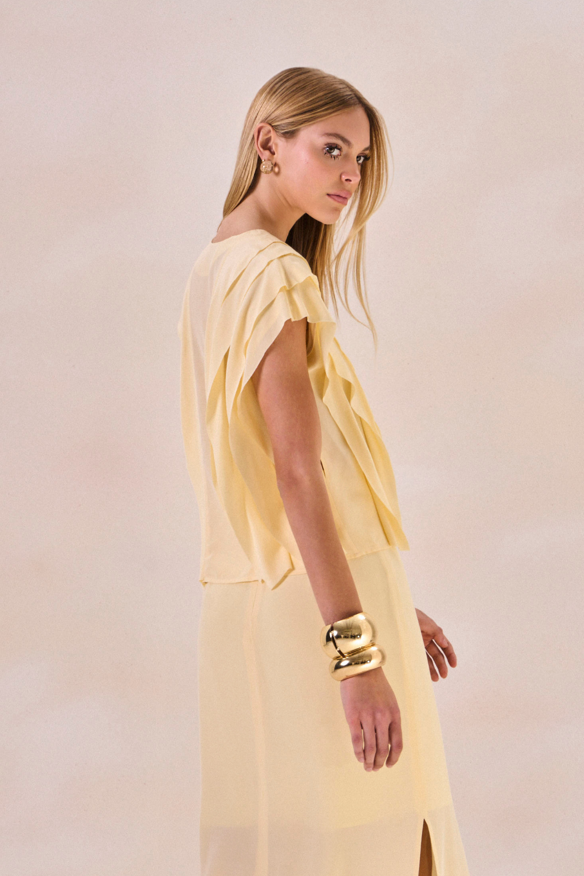 Blusa Waves Margot Amarelo Pó