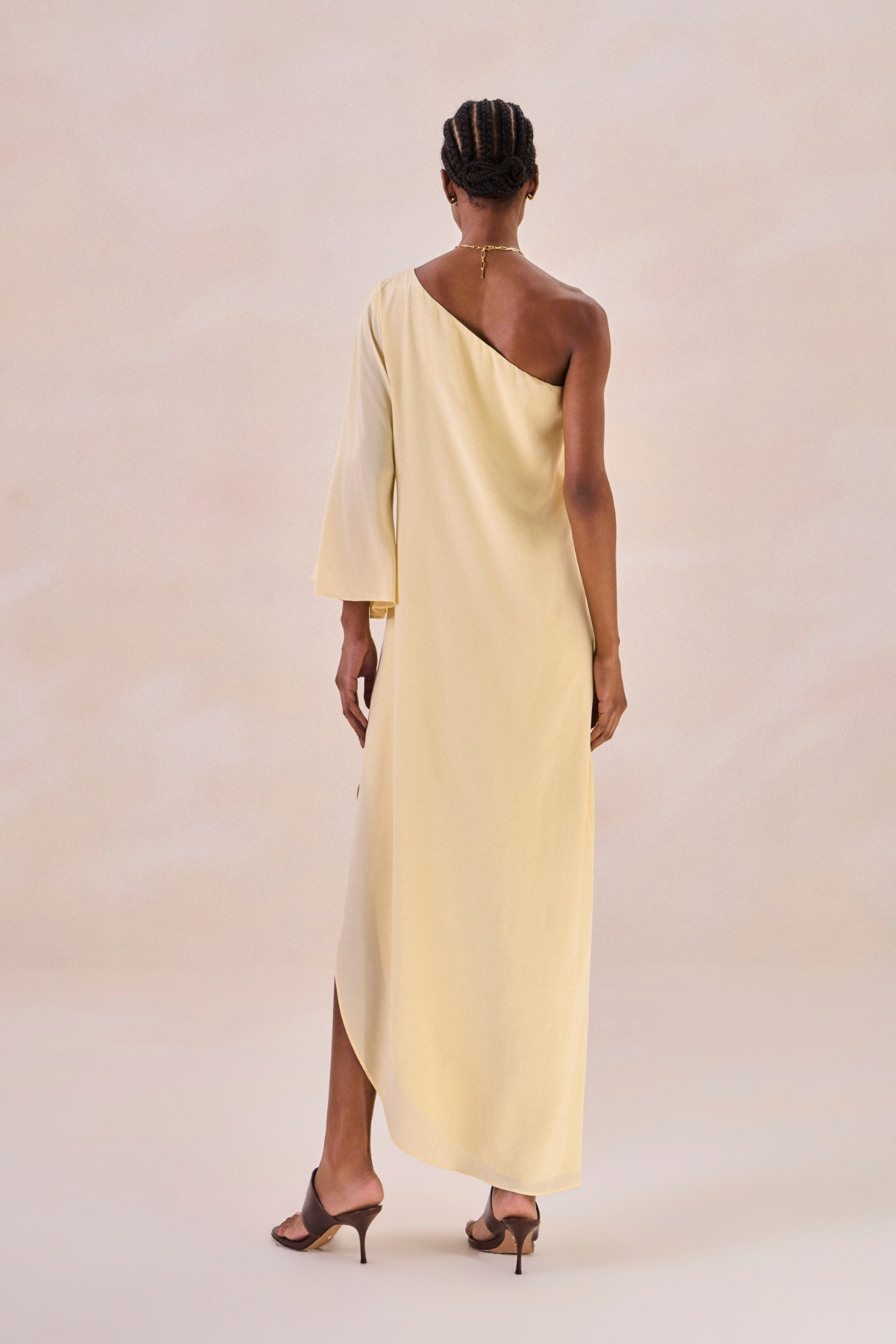 Vestido Waves Margot Amarelo Pó