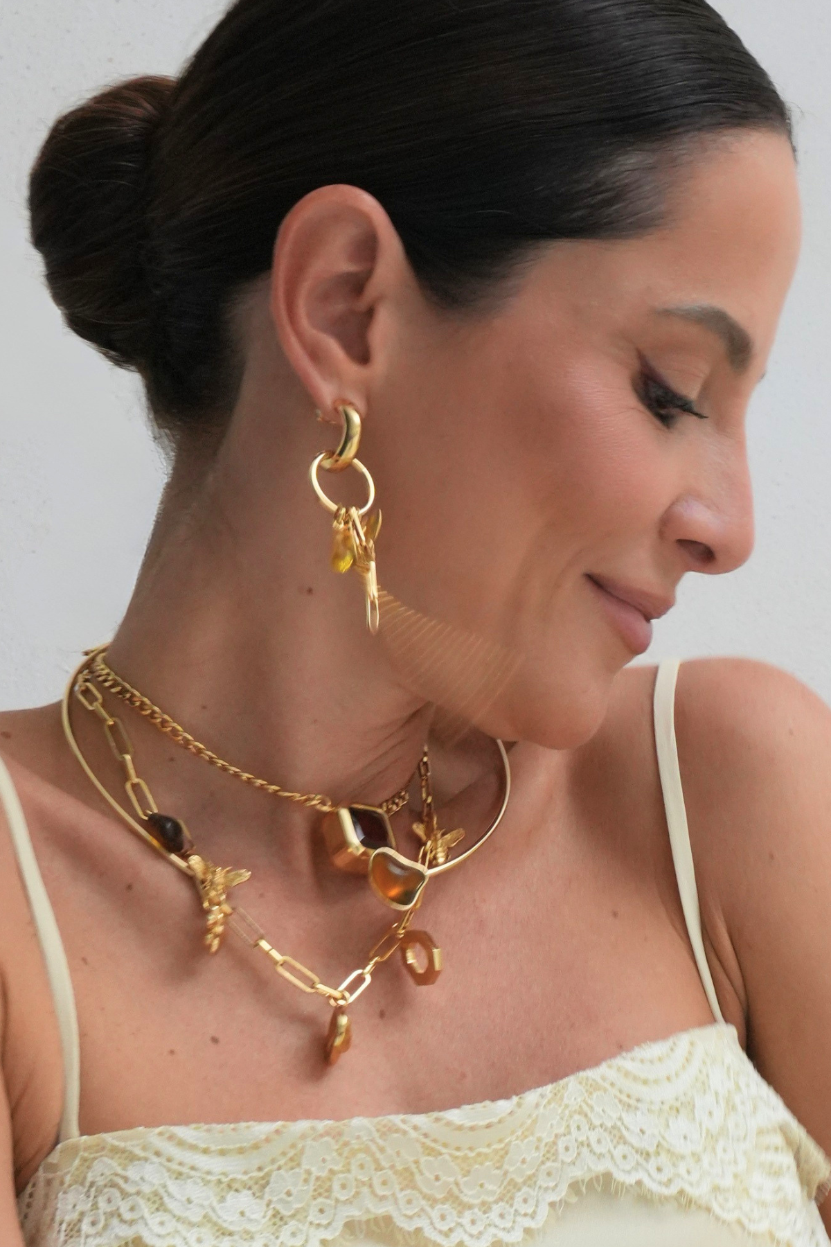 Colar Metal Mel Dourado