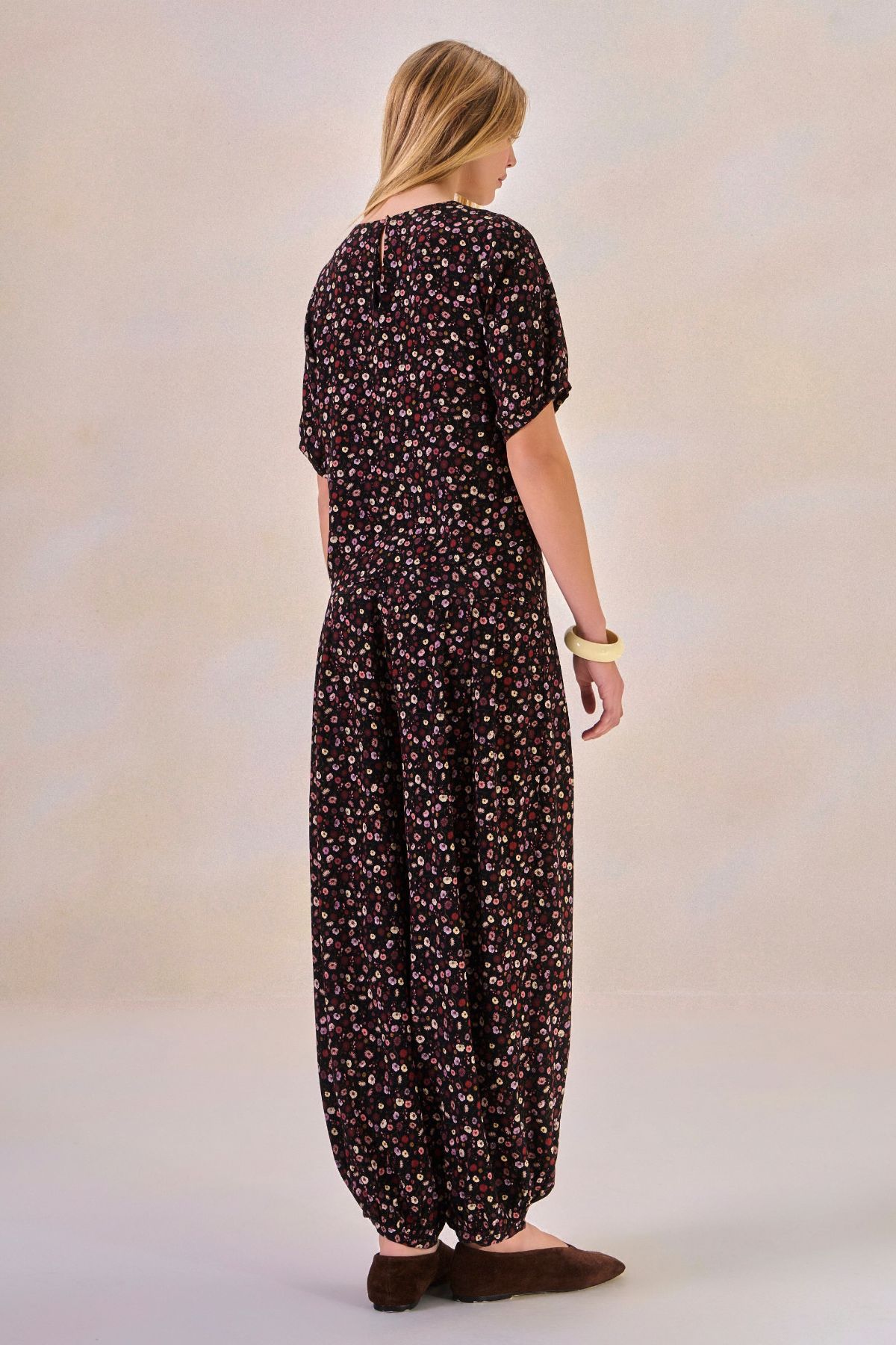 Calça Viscose Fleur Estampa Flor Preto