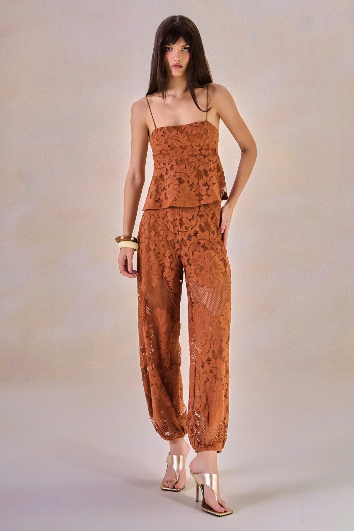 Calça Renda Carinne Telha