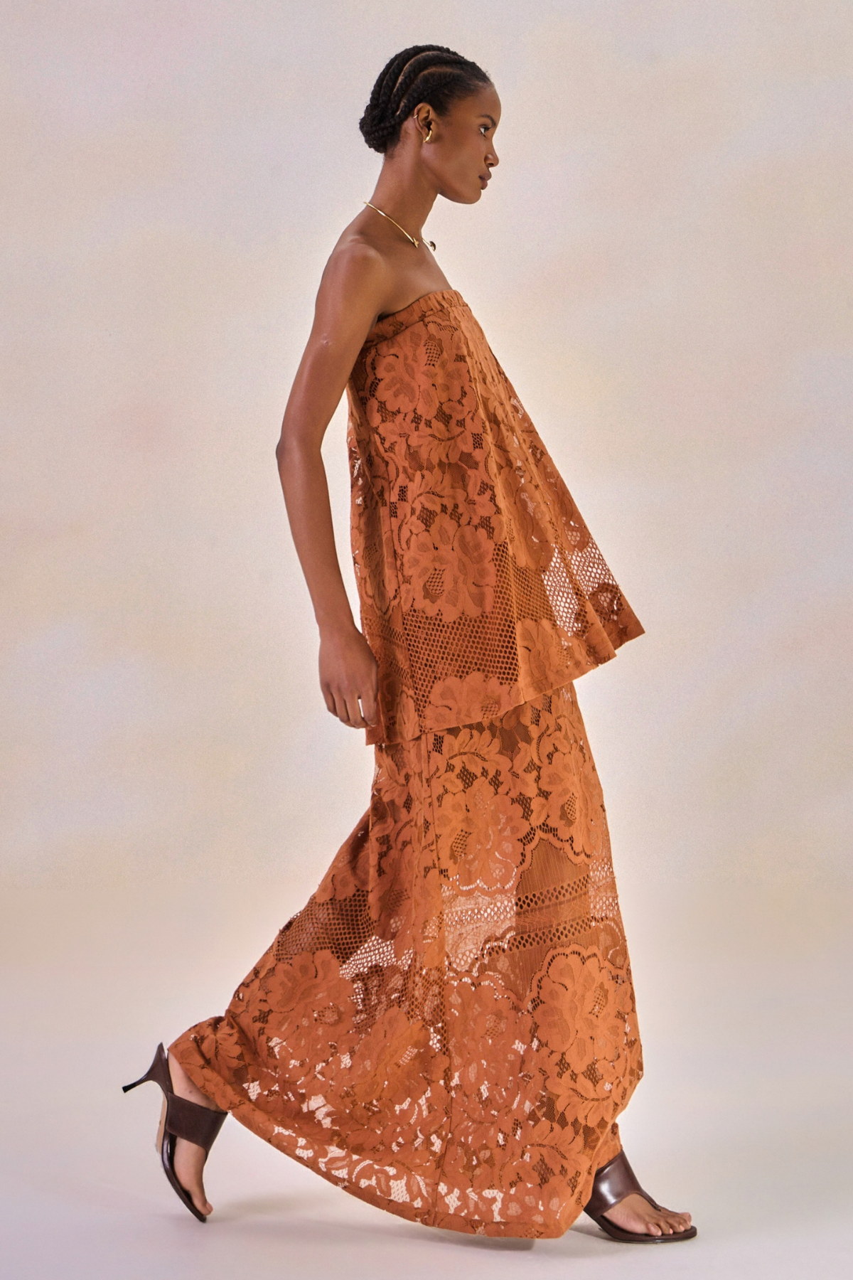 Vestido Renda Carinne Telha