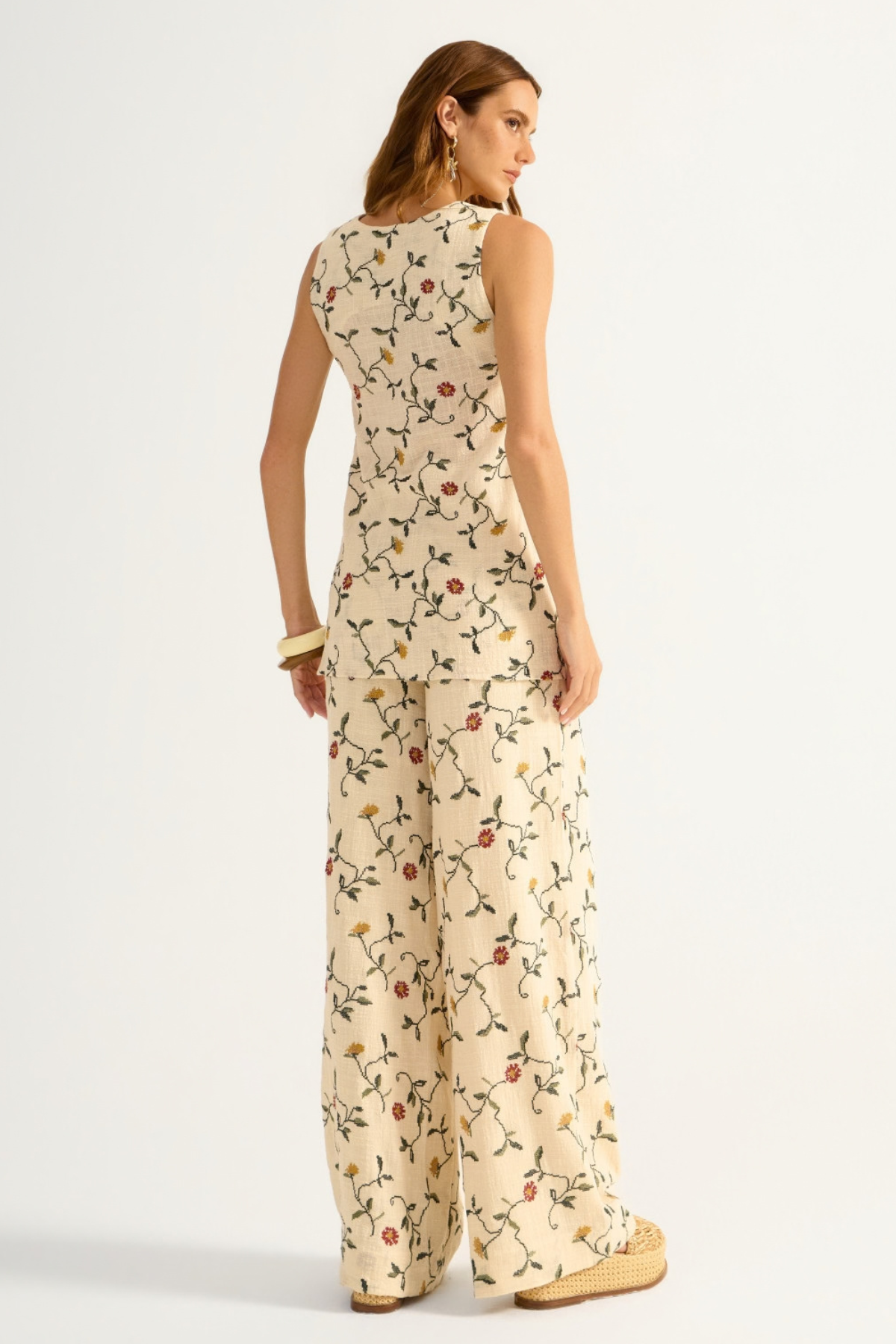 Calça Pantalona Marion Estampa Floral