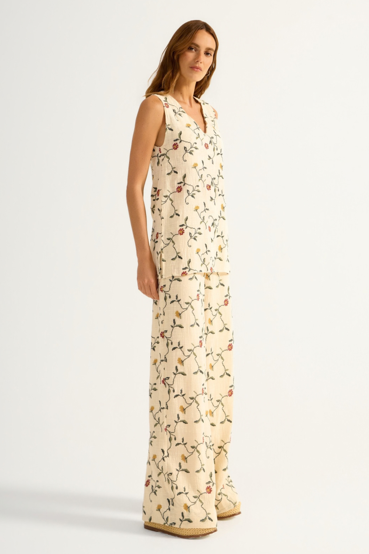 Calça Pantalona Marion Estampa Floral