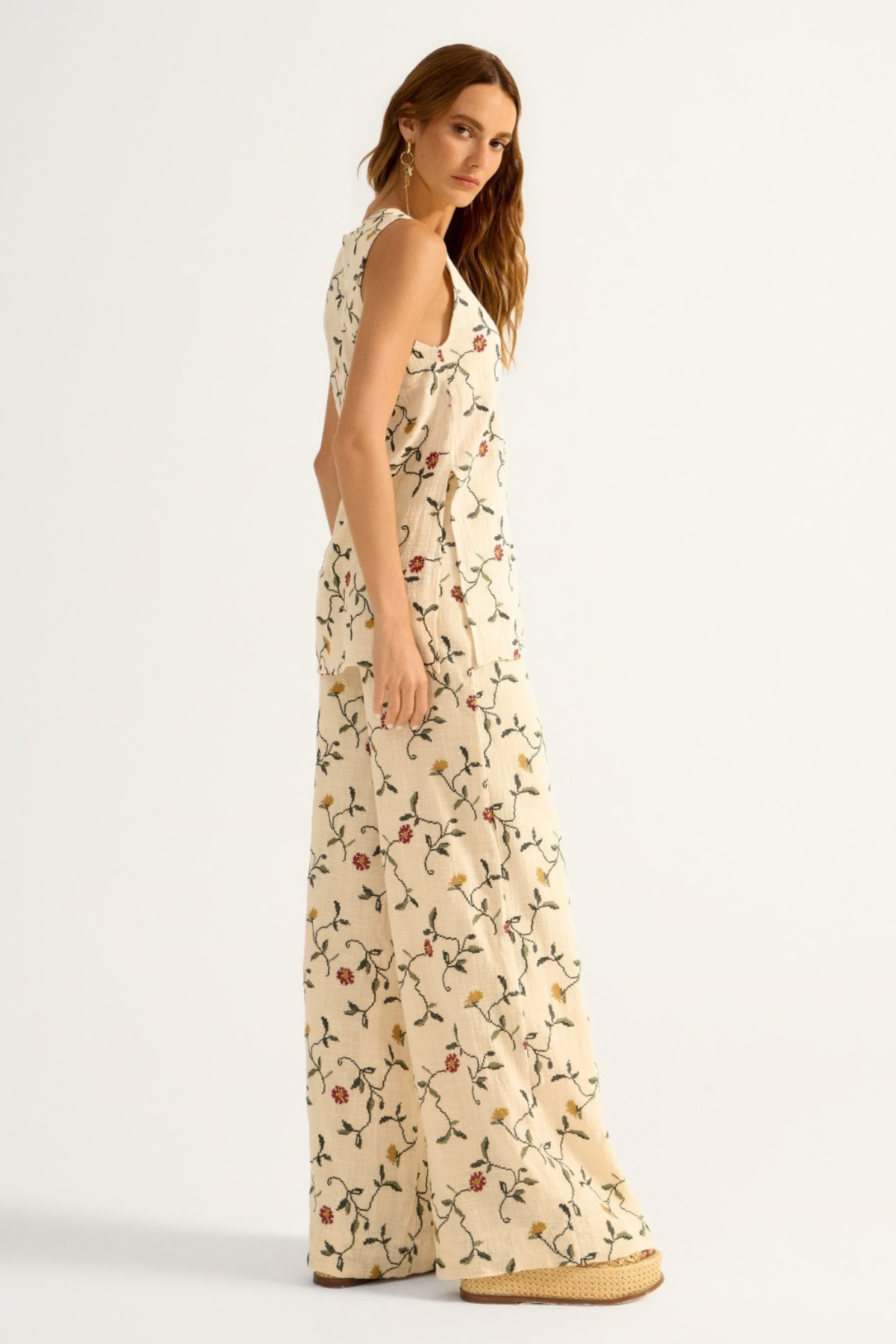 Calça Pantalona Marion Estampa Floral