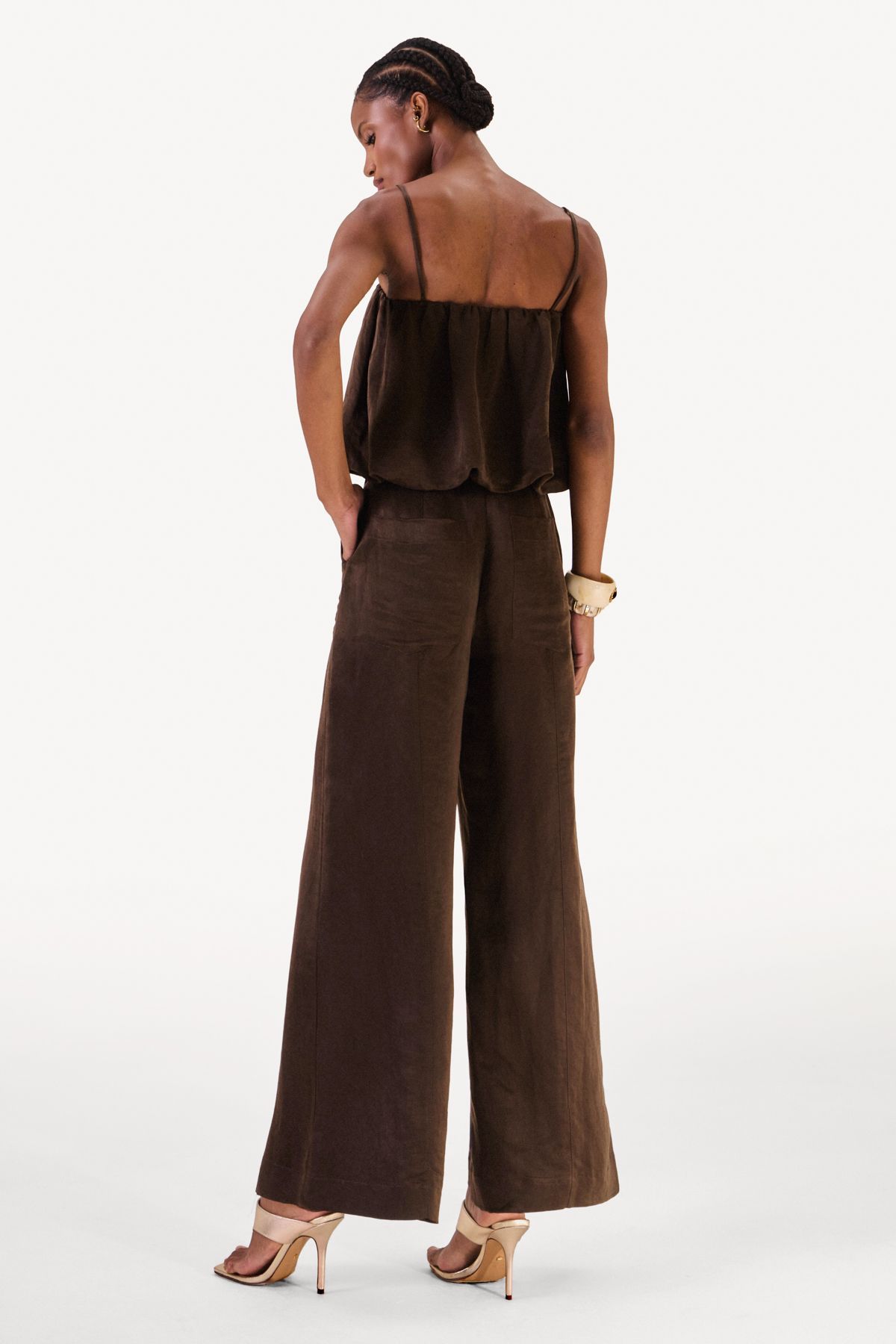 Calça Pantalona Dominique Café