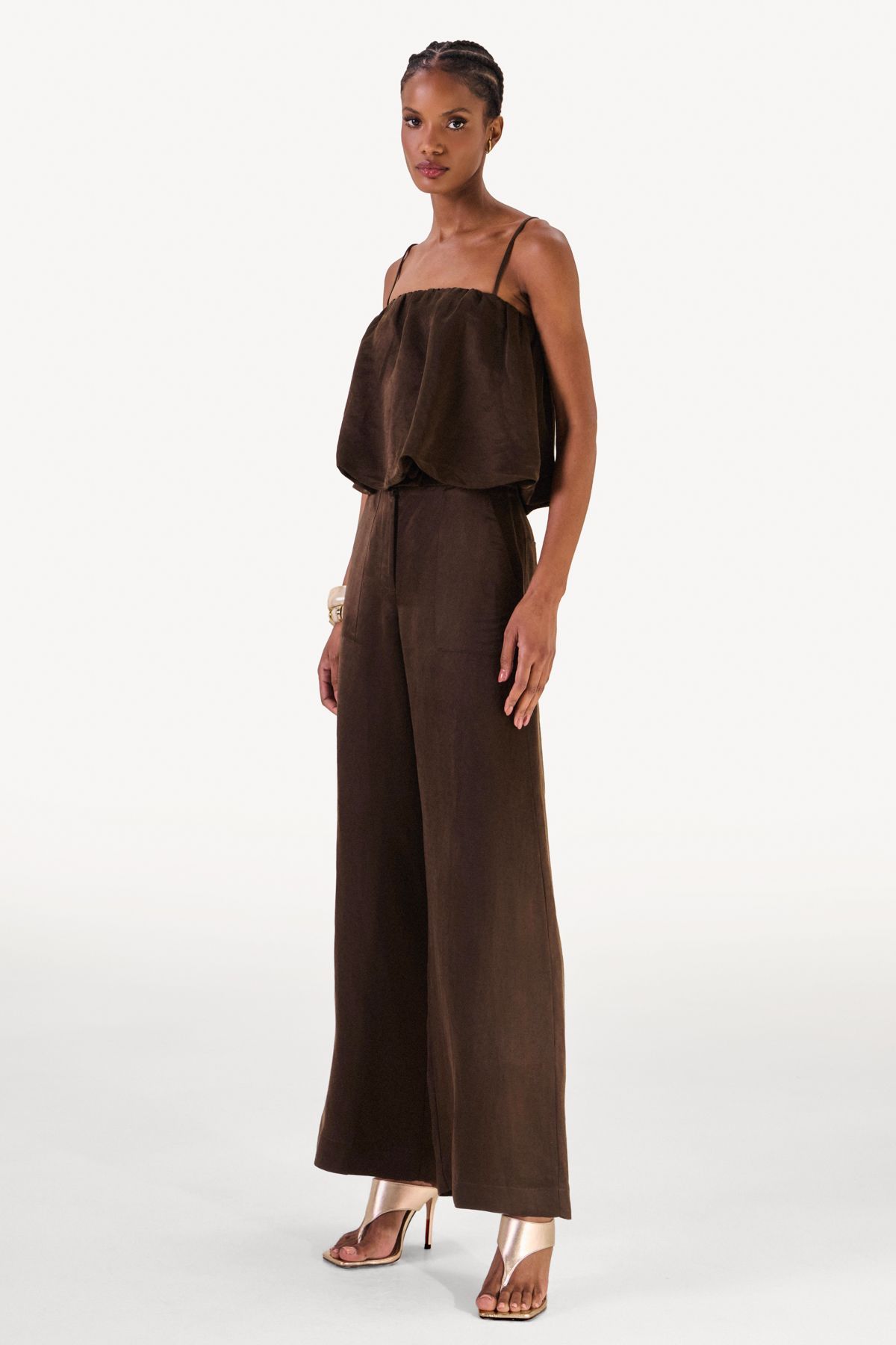 Calça Pantalona Dominique Café
