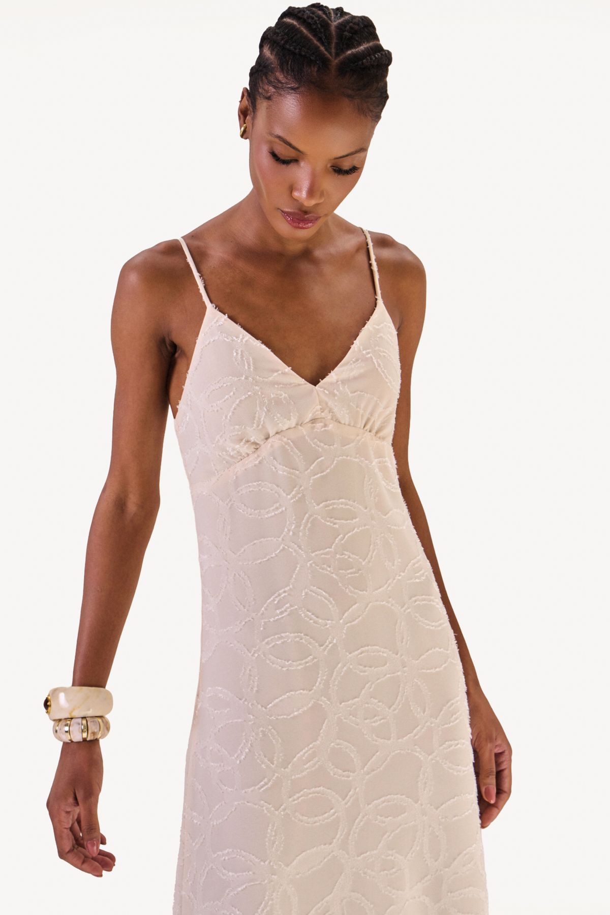 Vestido Devorê Nanci Off White