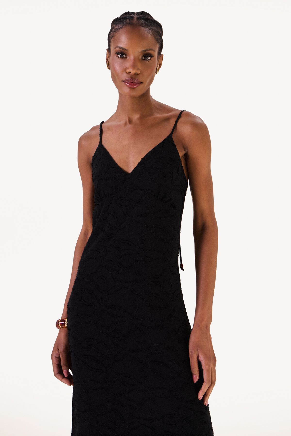 Vestido Devorê Nanci Preto