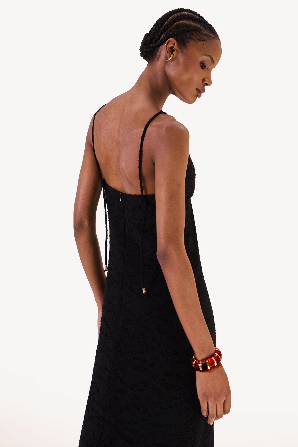 Vestido Devorê Nanci Preto