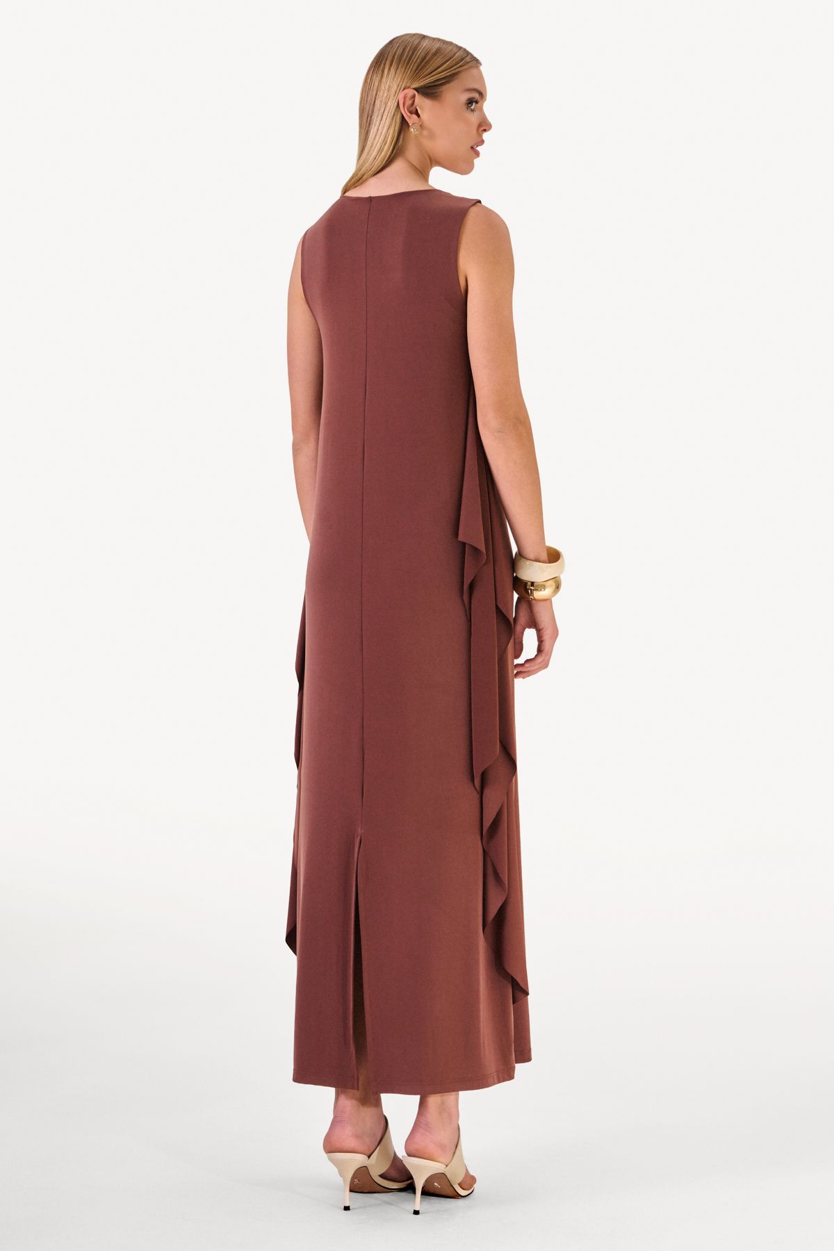 Vestido Sobreposição Melanie Marrom