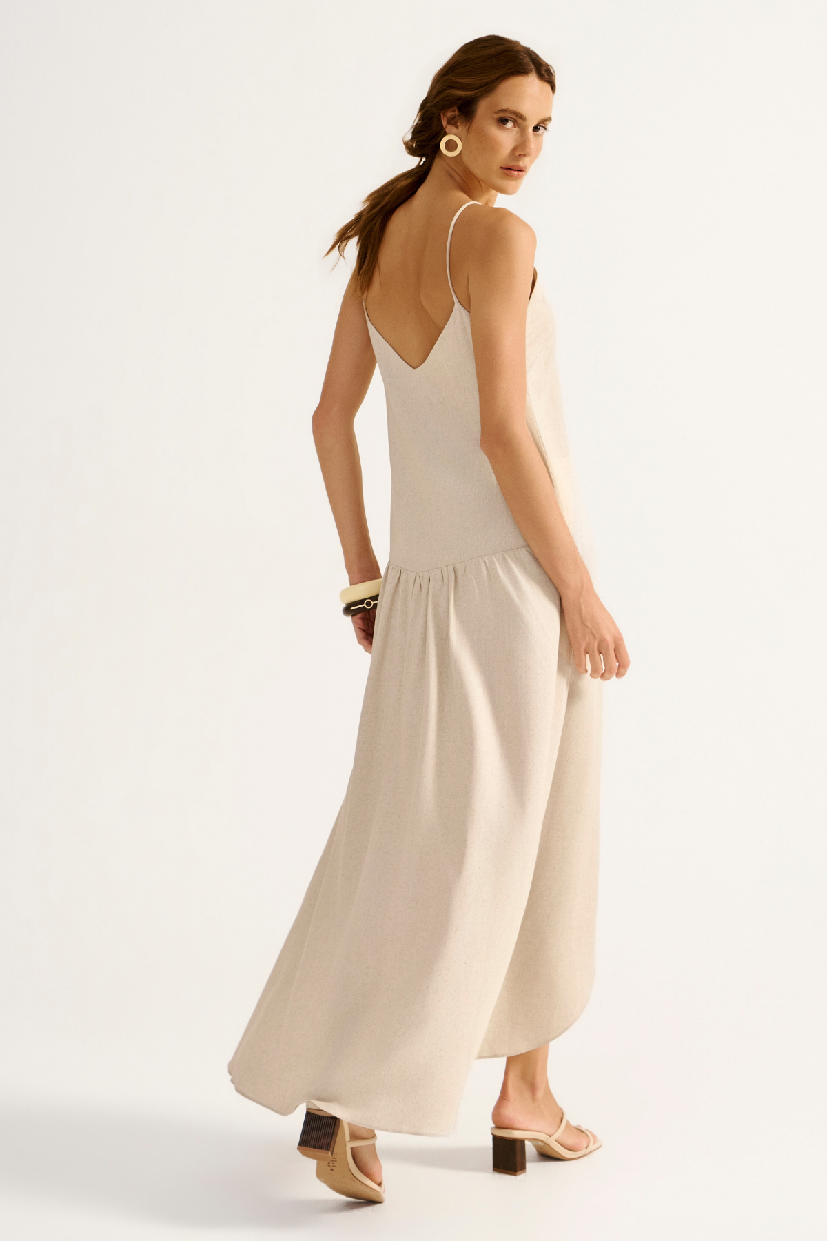 Vestido Linho Citrino Off White