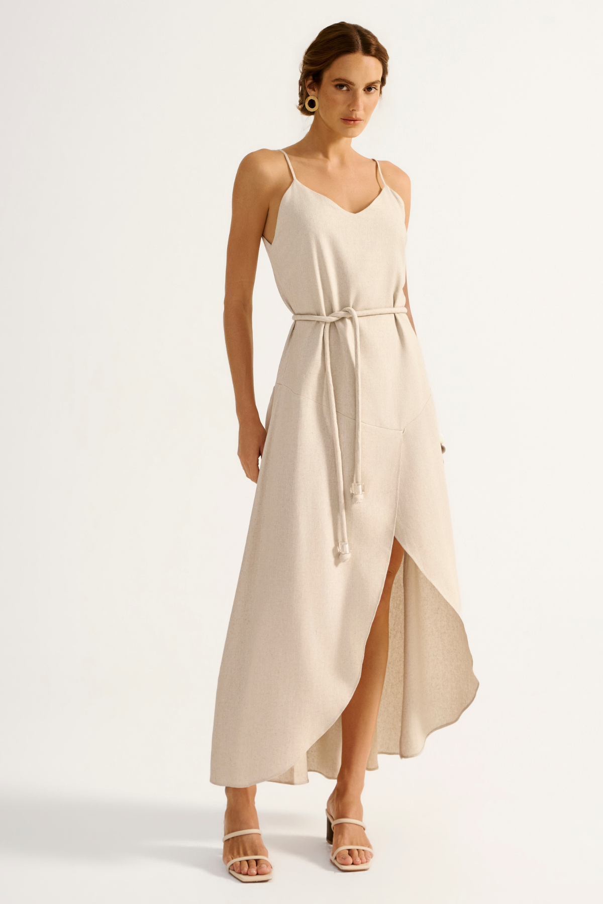 Vestido Linho Citrino Off White