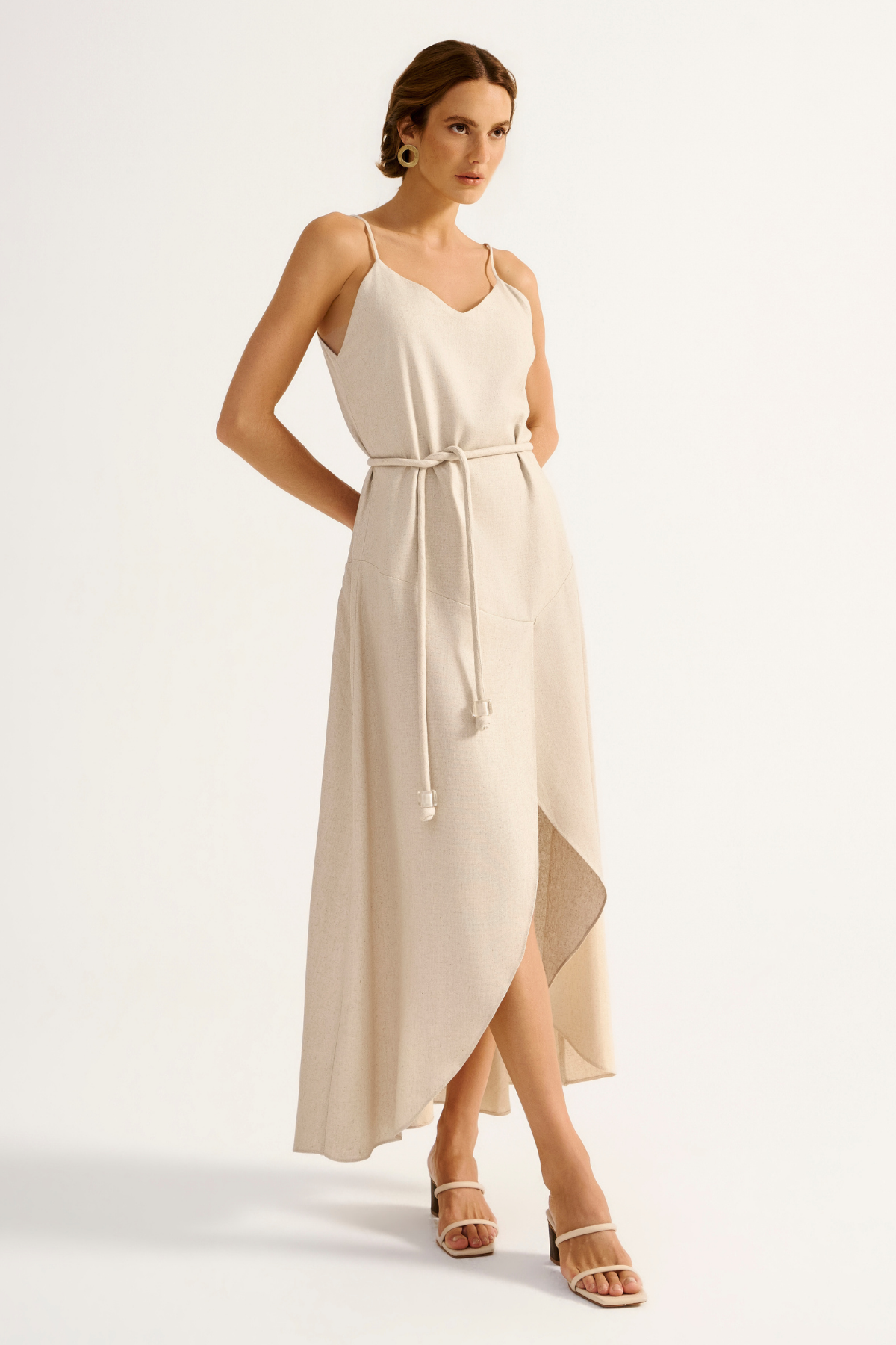 Vestido Linho Citrino Off White
