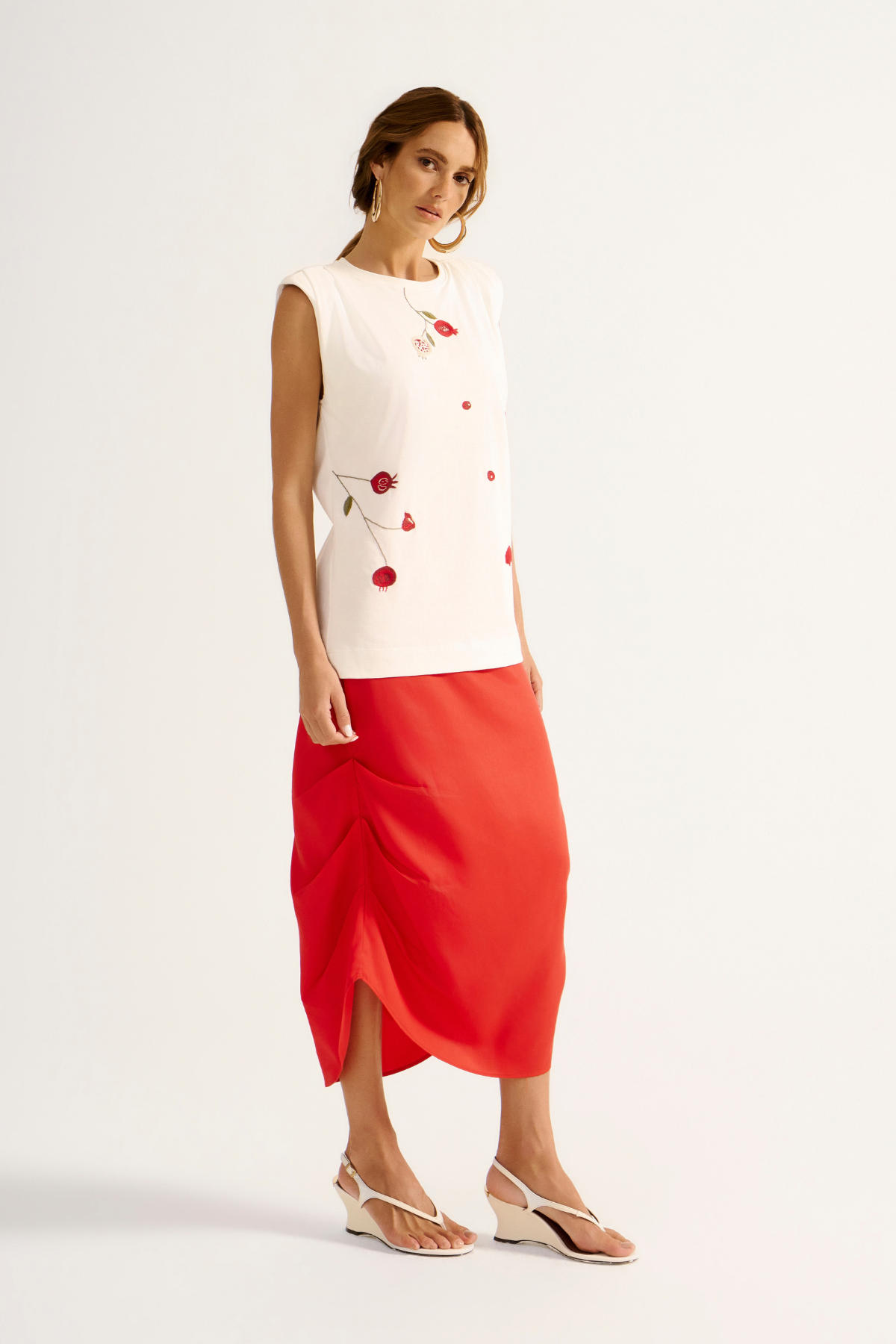 Saia Lyocel Garnet Vermelho