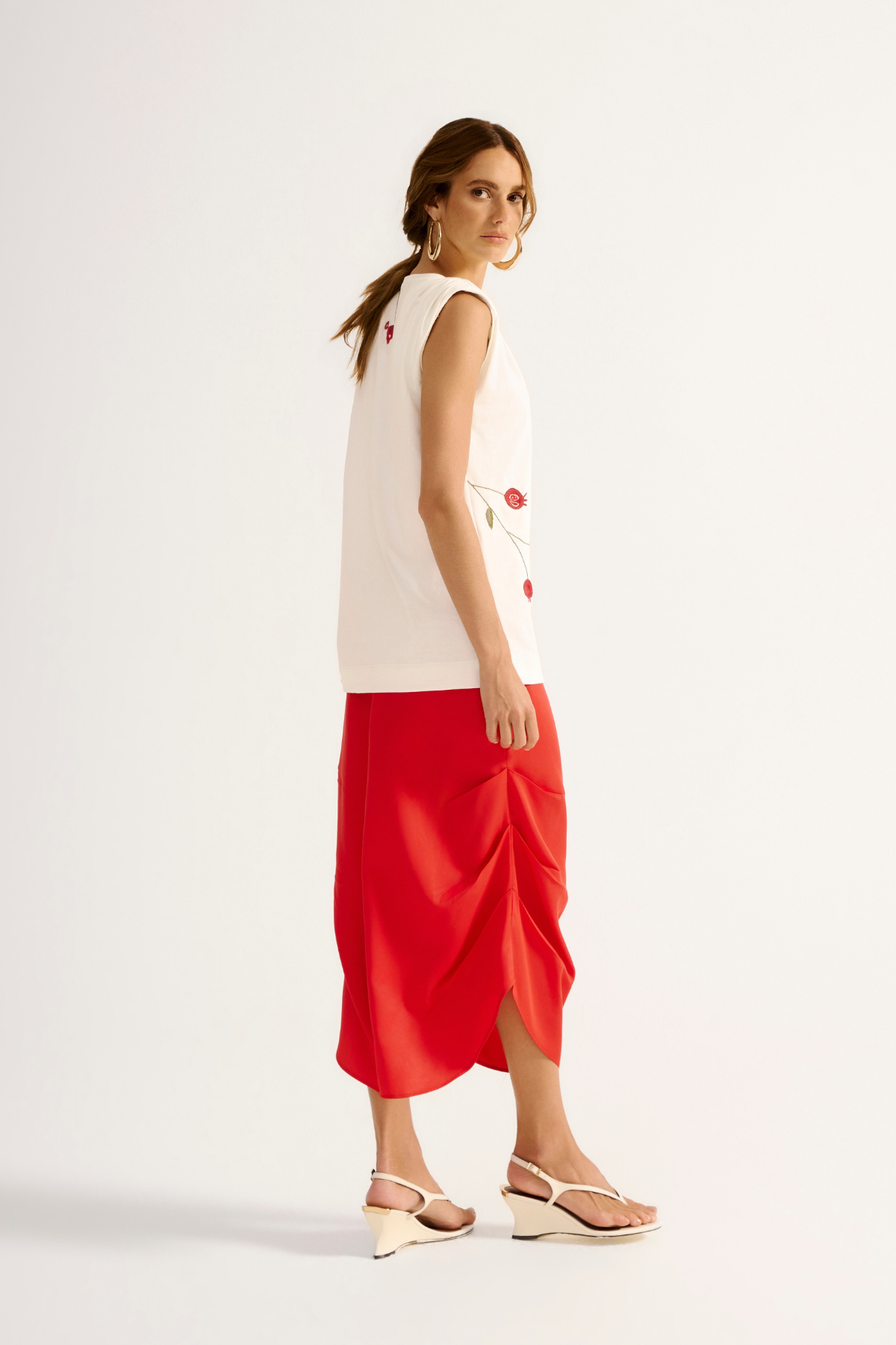 Saia Lyocel Garnet Vermelho