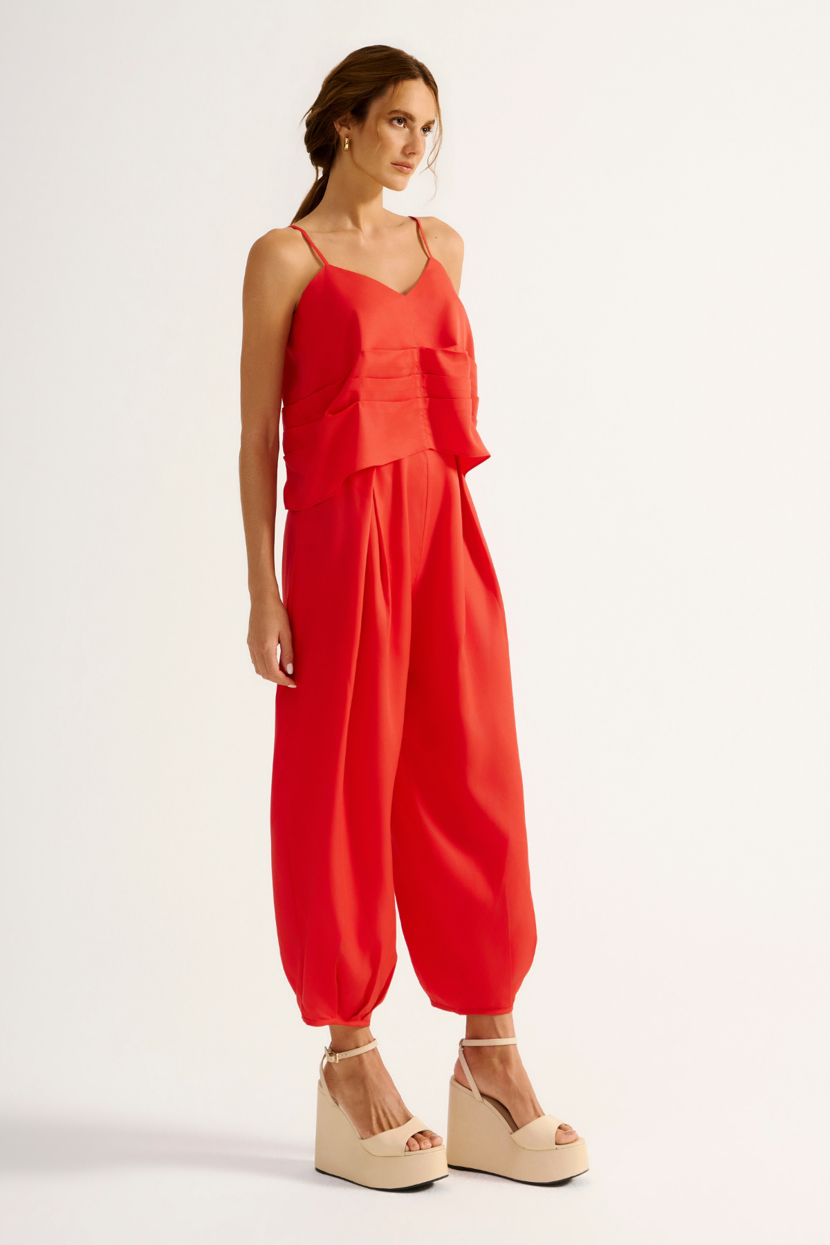 Calça Lyocel Garnet Vermelho