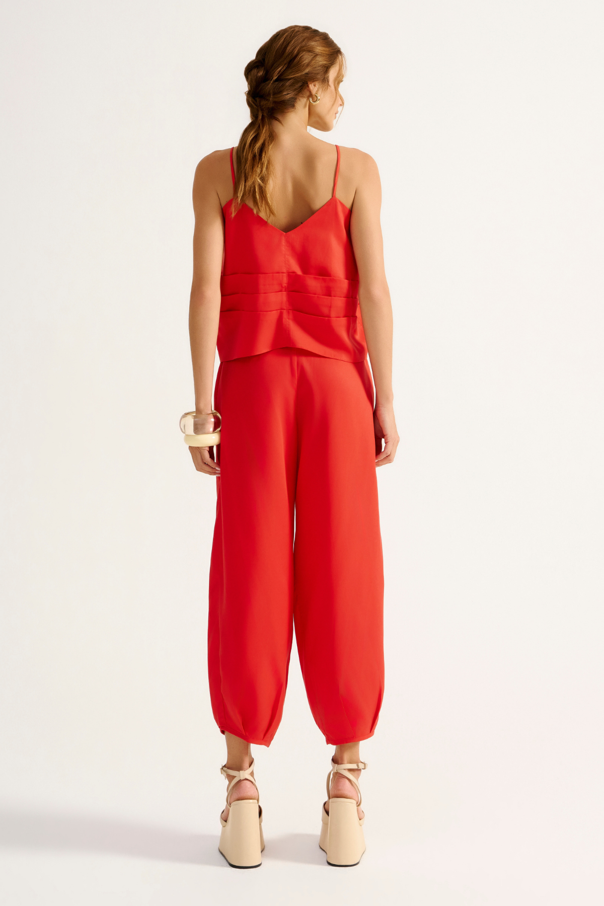 Calça Lyocel Garnet Vermelho