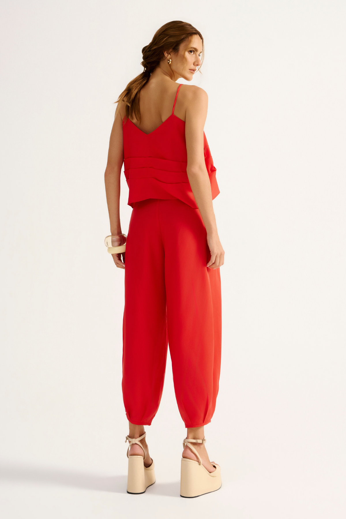 Calça Lyocel Garnet Vermelho