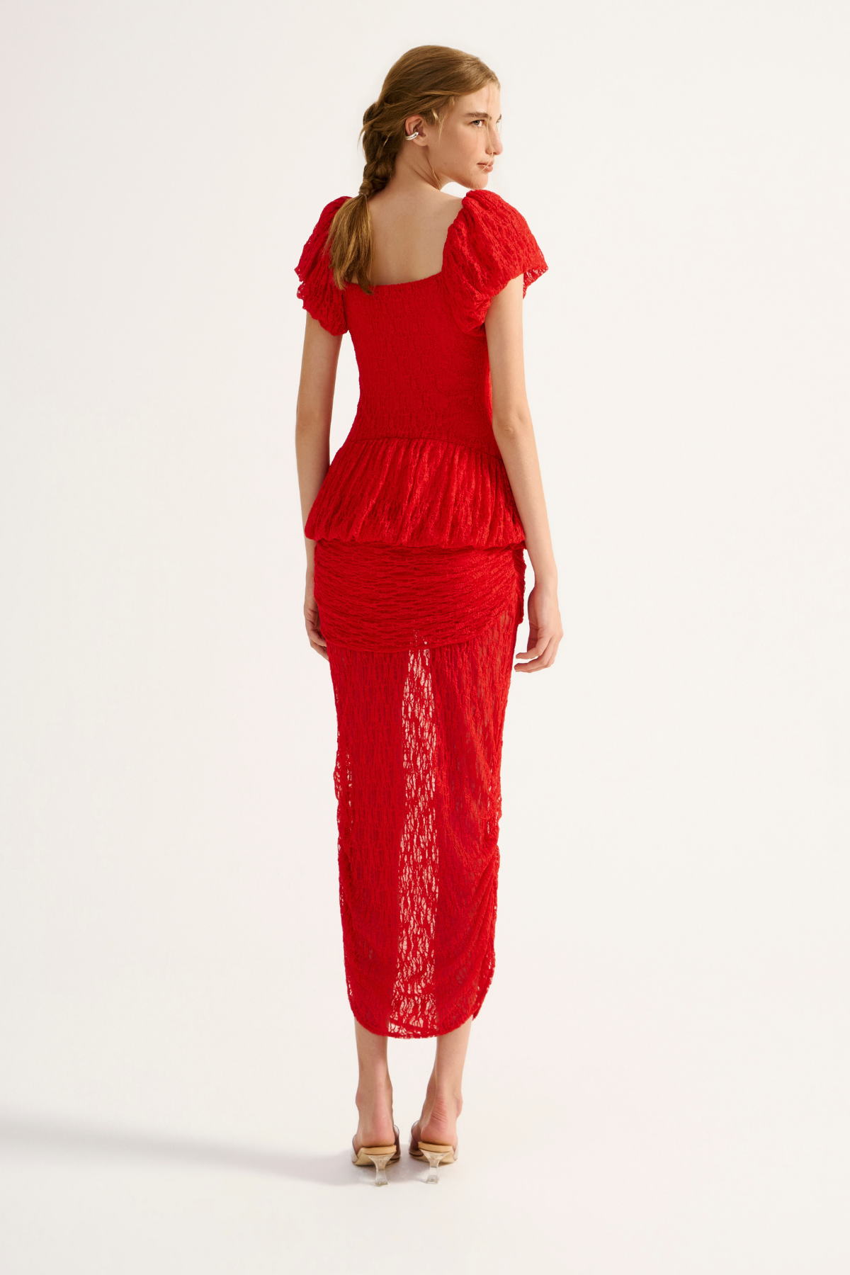 Saia Renda Rubi Vermelho