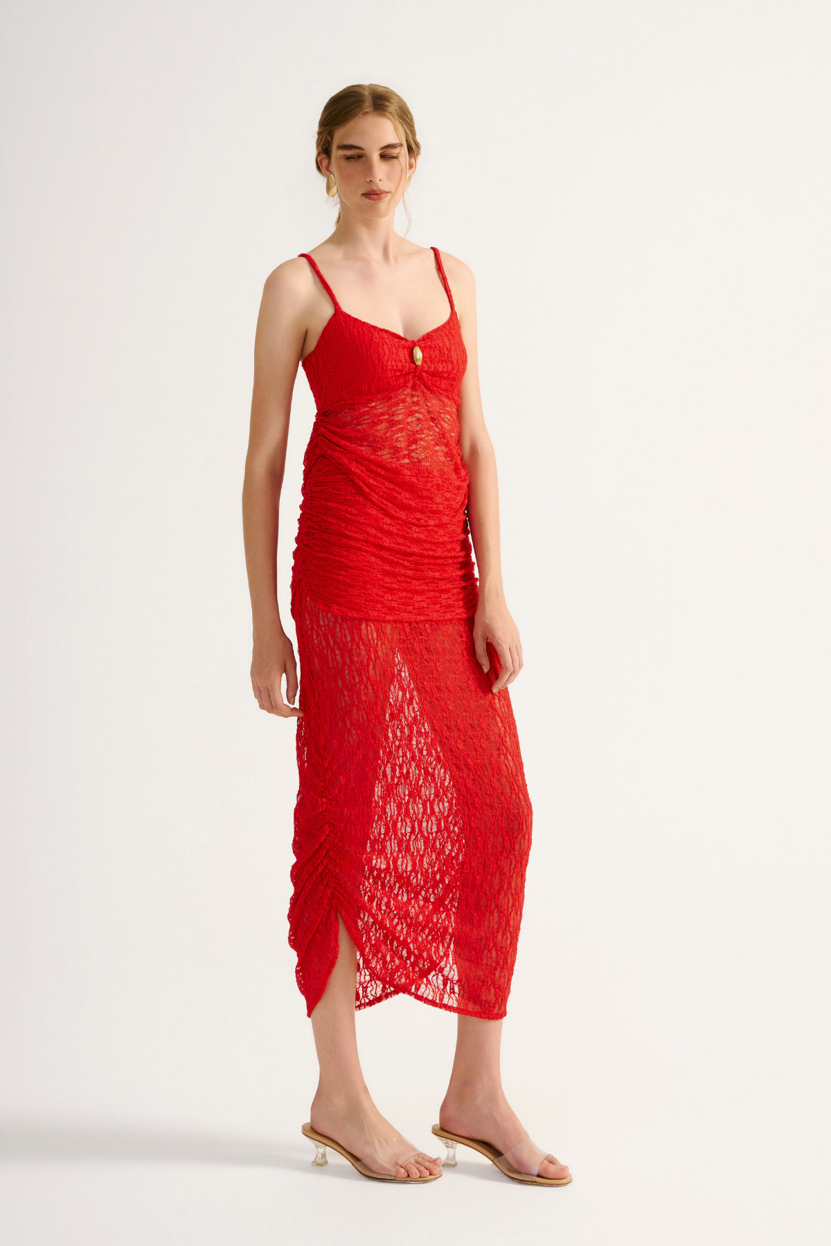 Saia Renda Rubi Vermelho