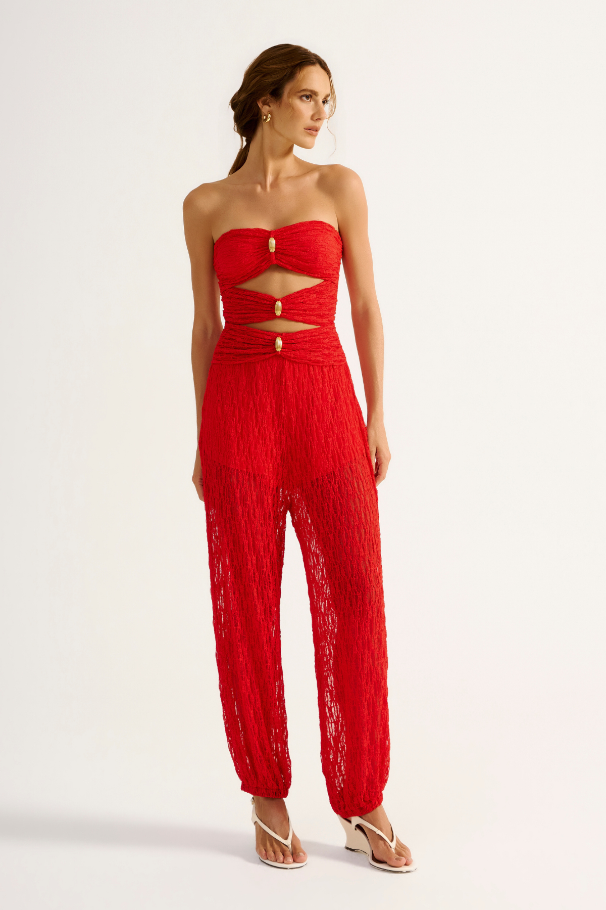 Macacão Renda Rubi Vermelho