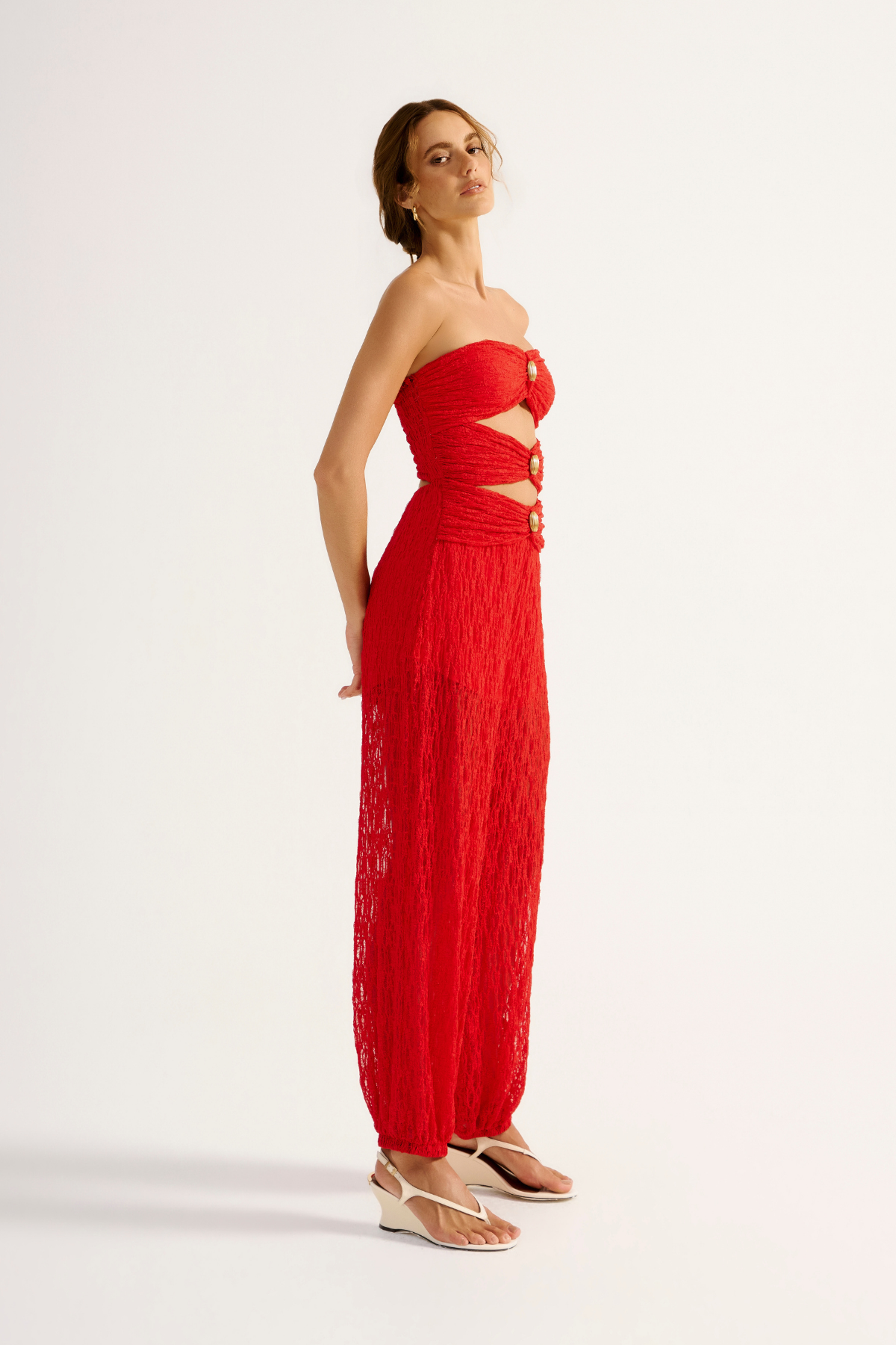 Macacão Renda Rubi Vermelho