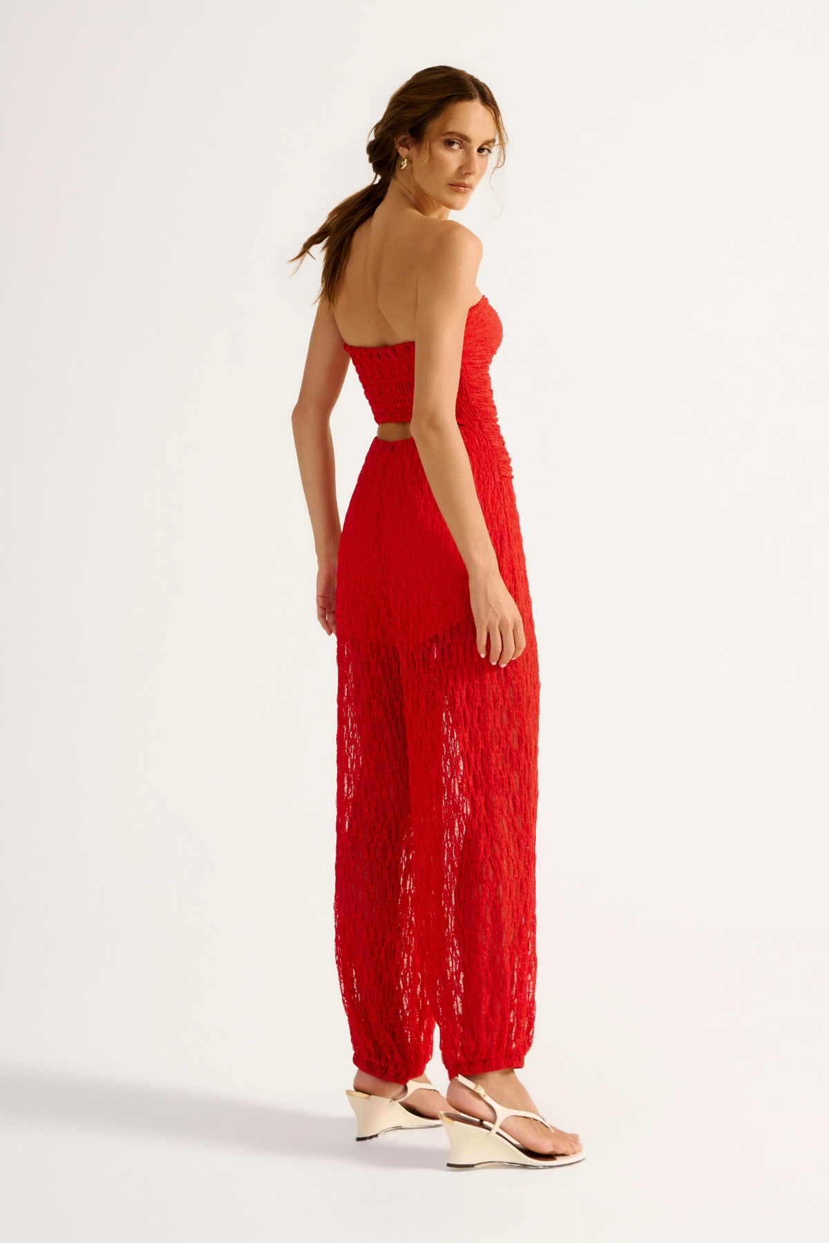 Macacão Renda Rubi Vermelho