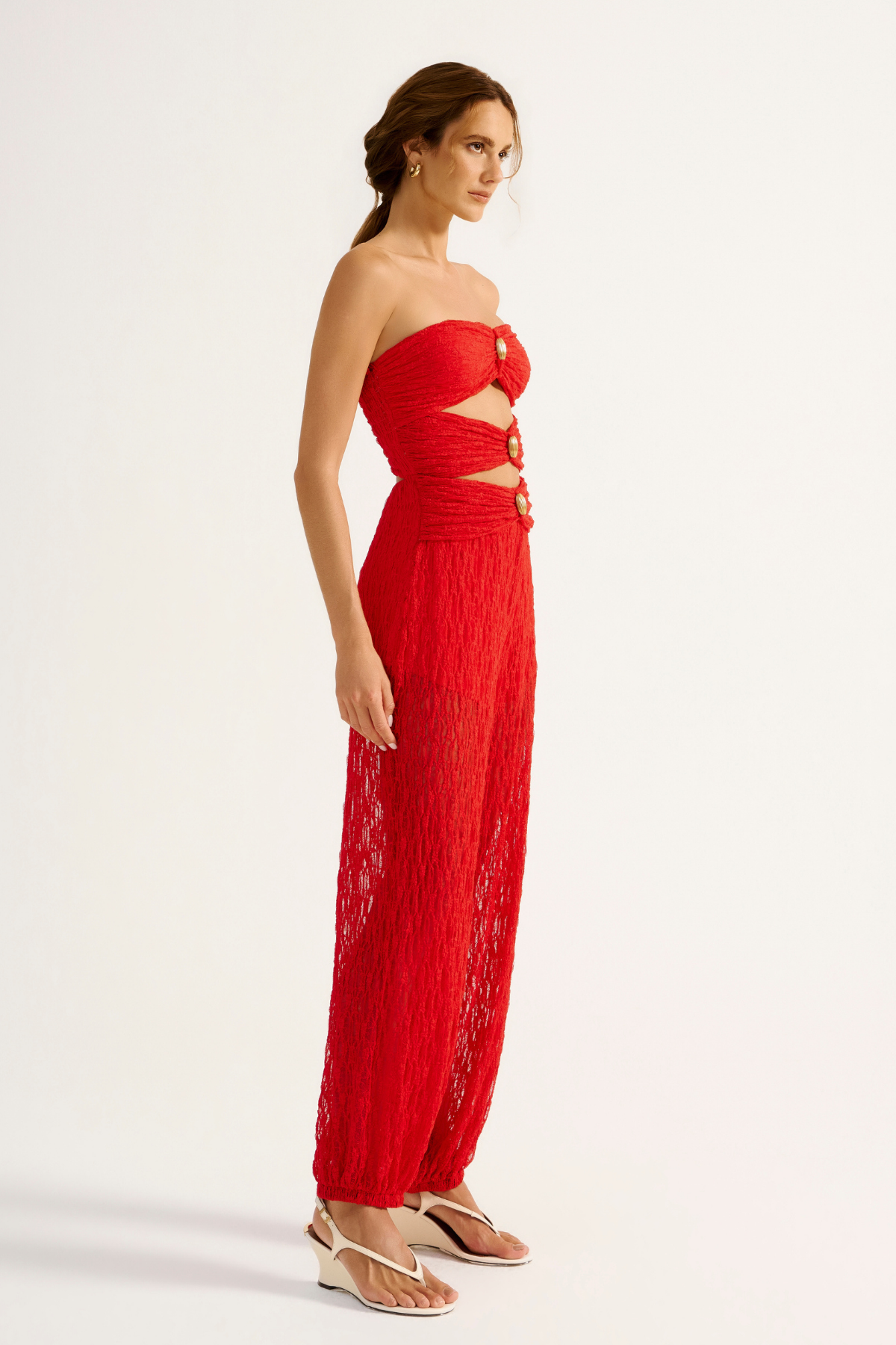 Macacão Renda Rubi Vermelho