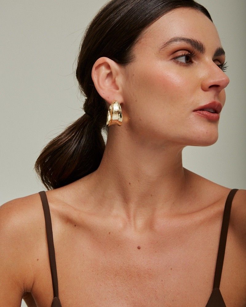 Argola Camila Dourada M Fosco