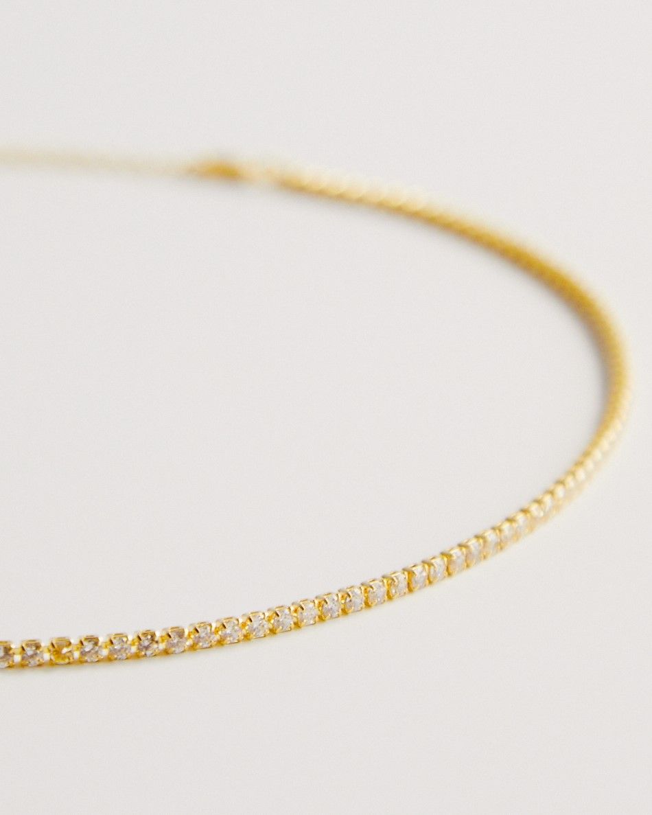 Choker Riviera Zircônia Dourada
