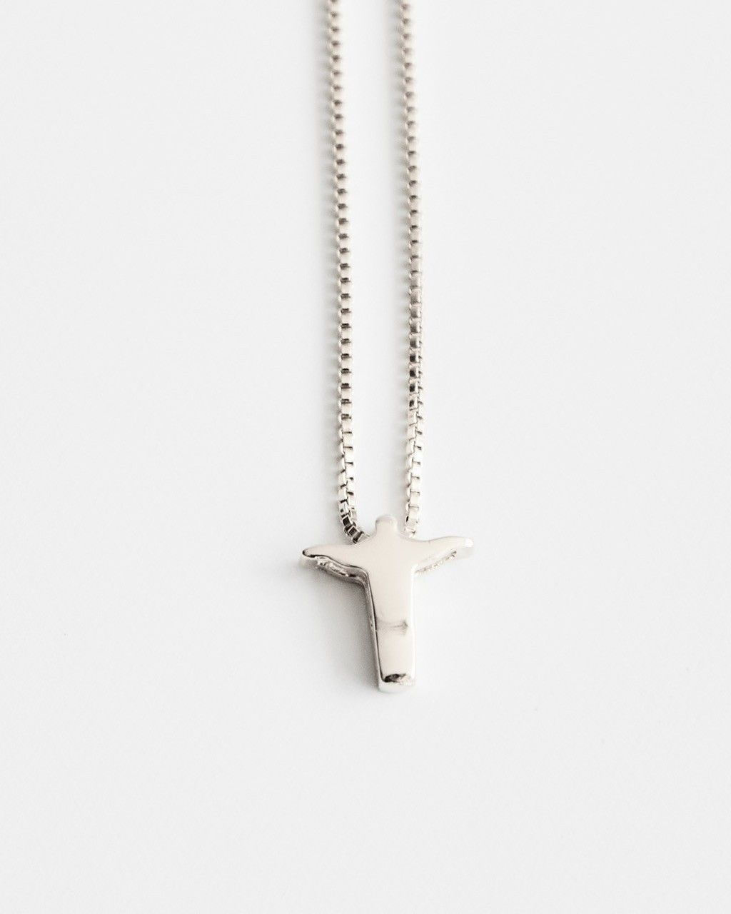 Colar mini Cristo Redentor Prateado