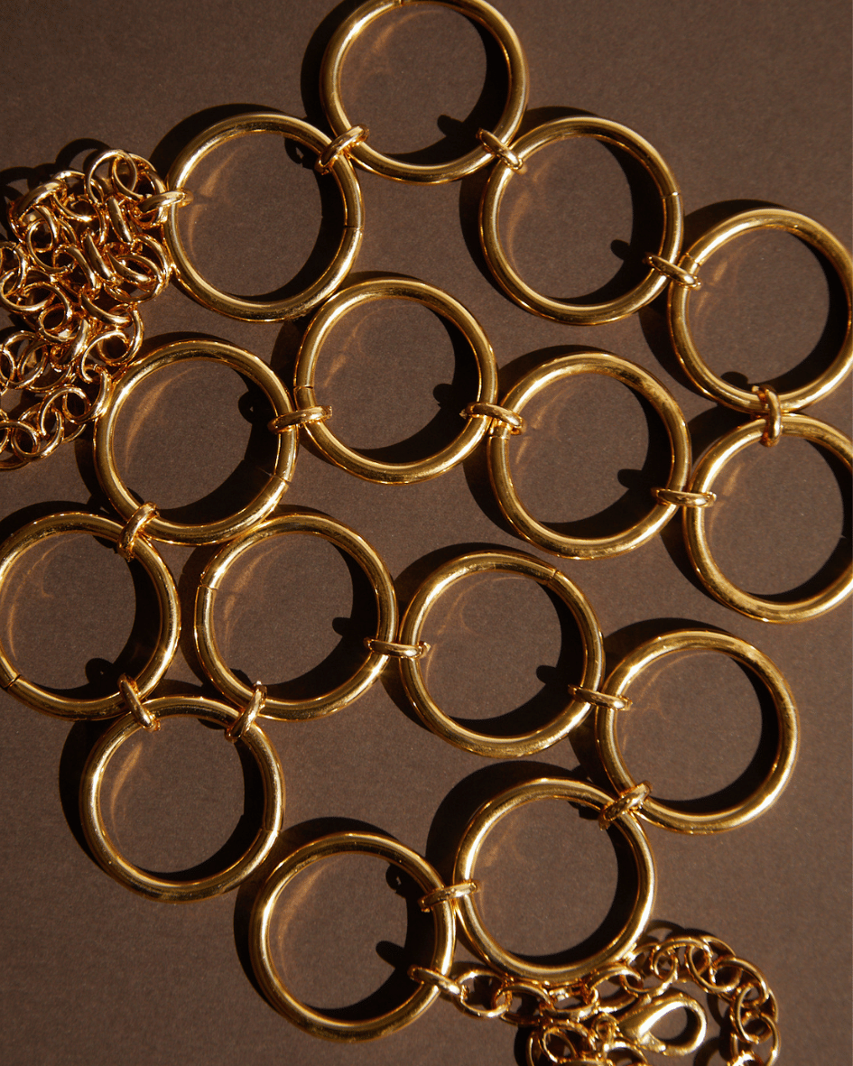 Cinto Multi Argolas Dourado